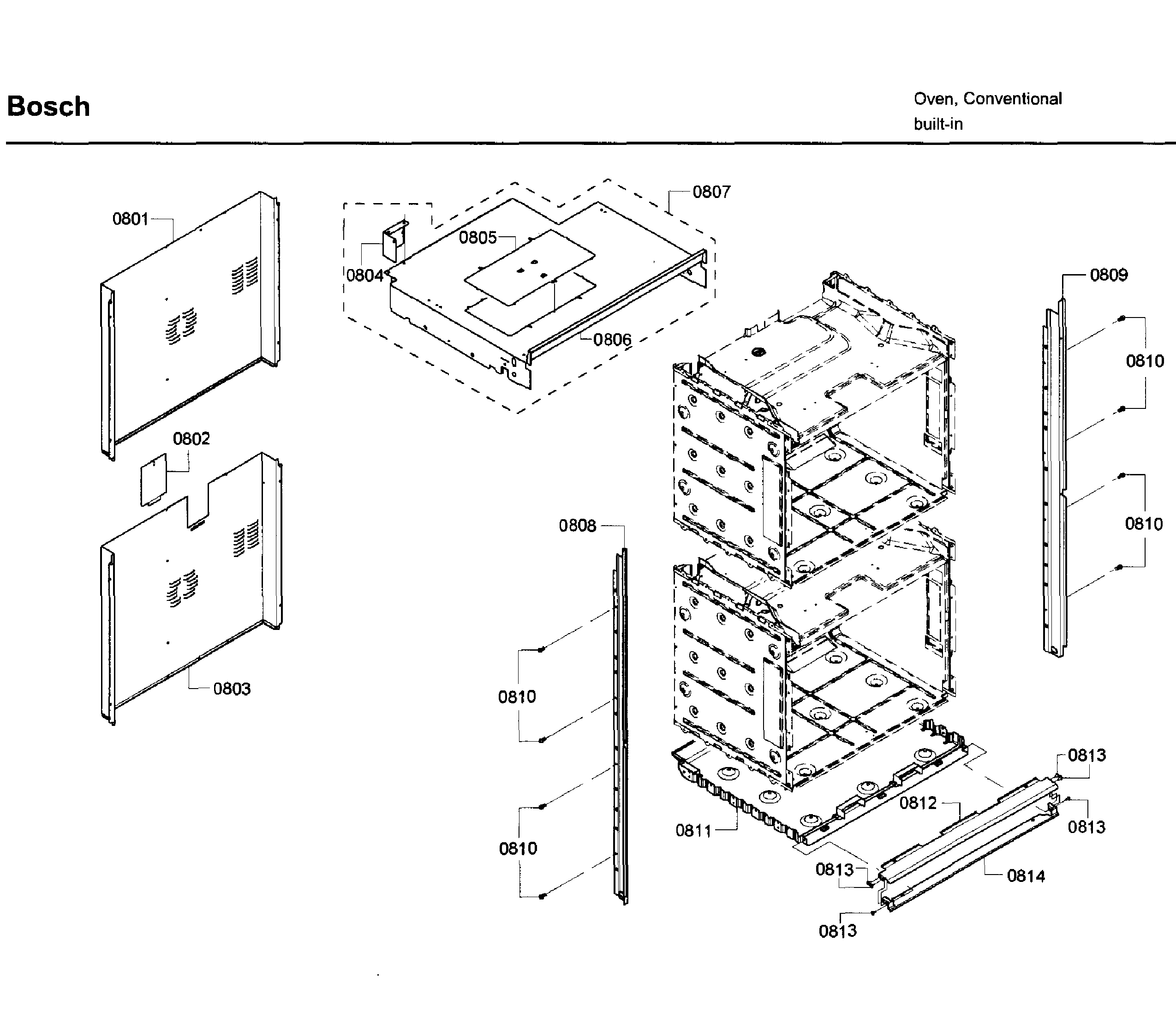 Bosch HBL5650UC/08 frame asy diagram