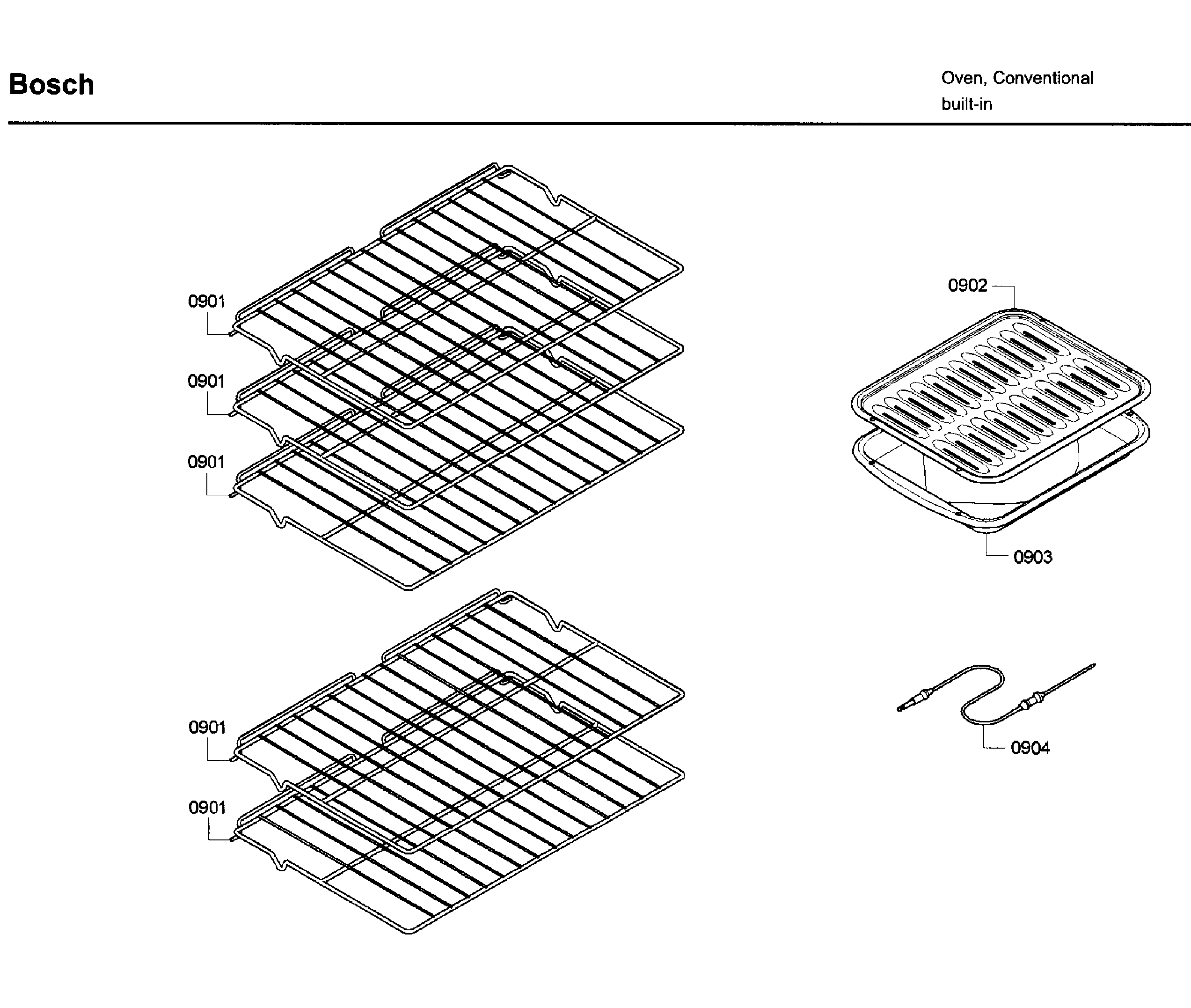Bosch HBL5650UC/08 rack asy diagram