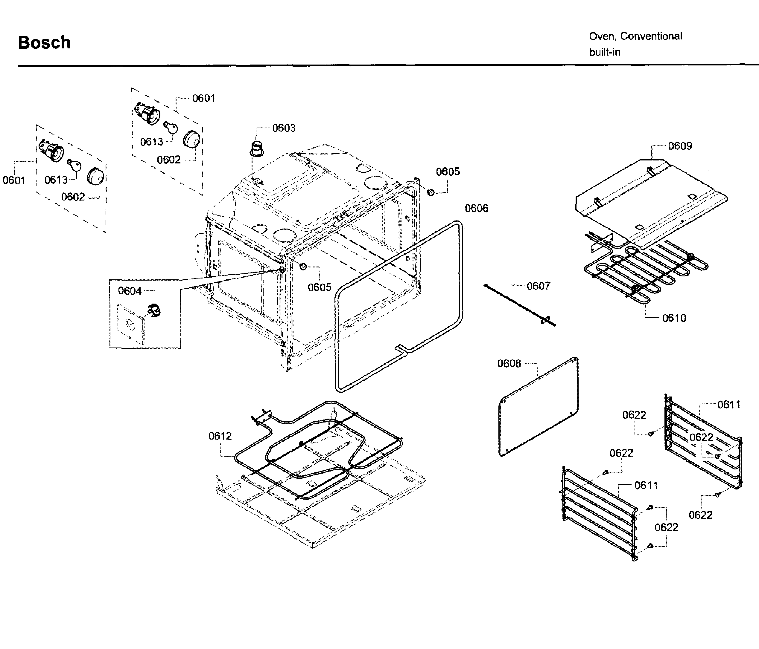 Bosch HBL5650UC/09 inner parts 2 diagram