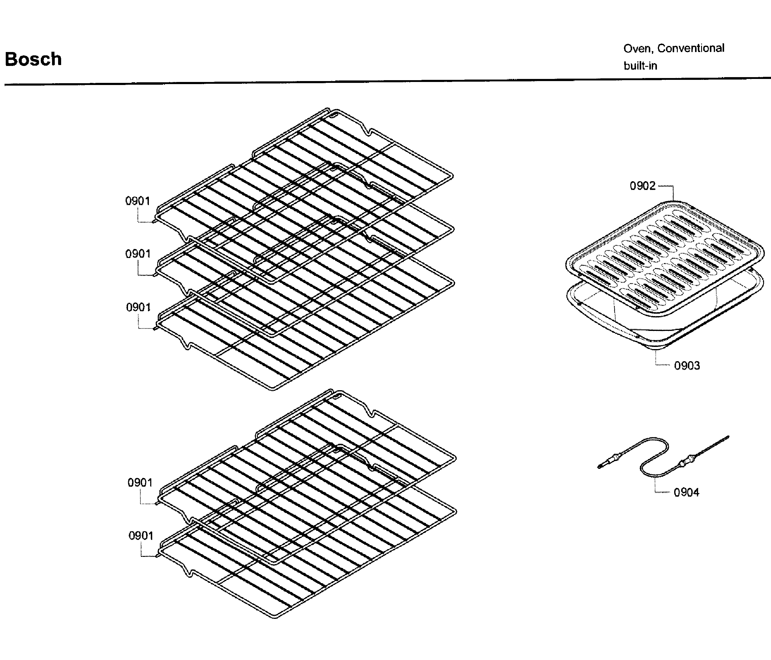 Bosch HBL5650UC/09 rack asy diagram