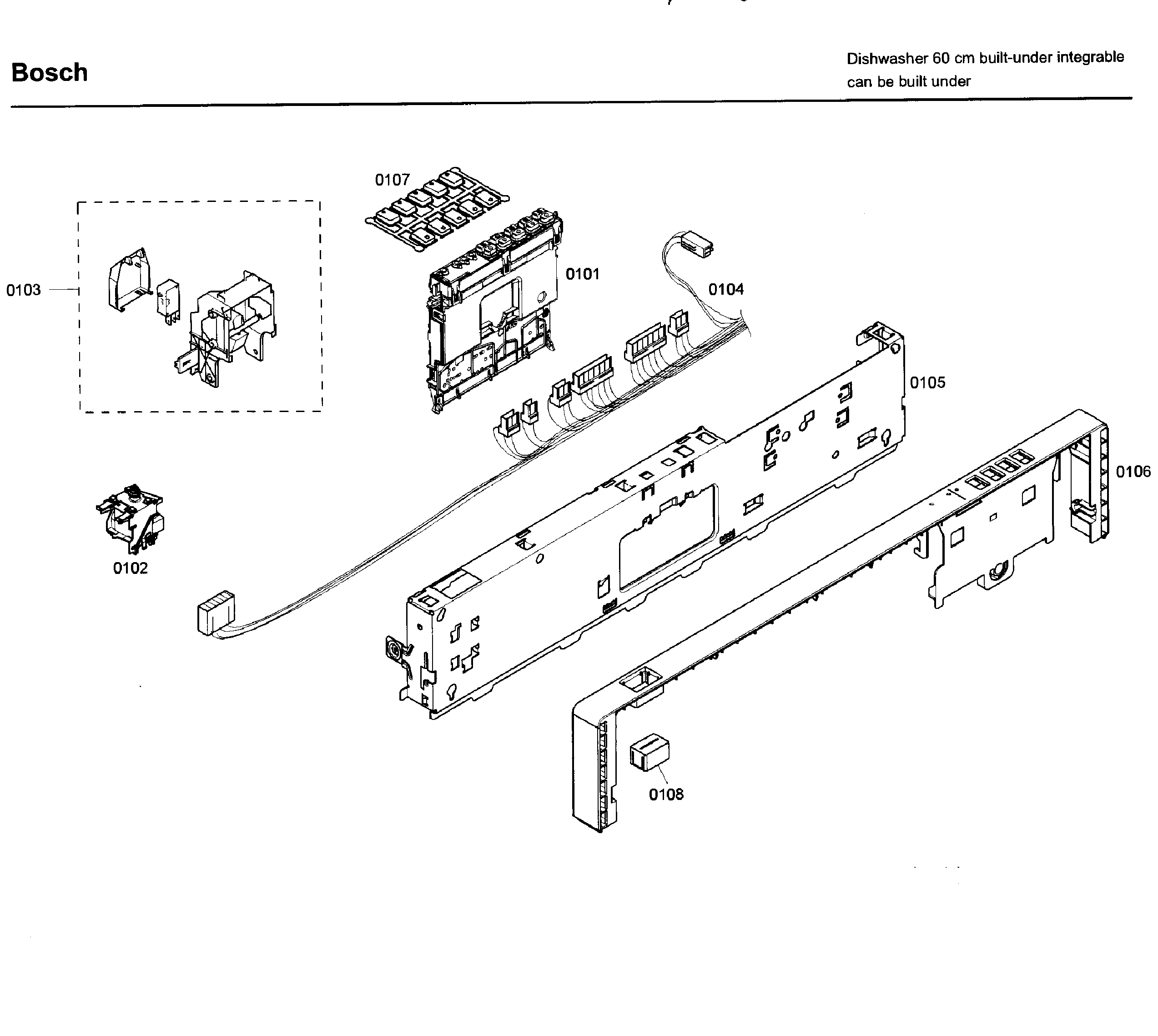 Bosch SHX43C05UC/46 control panel diagram