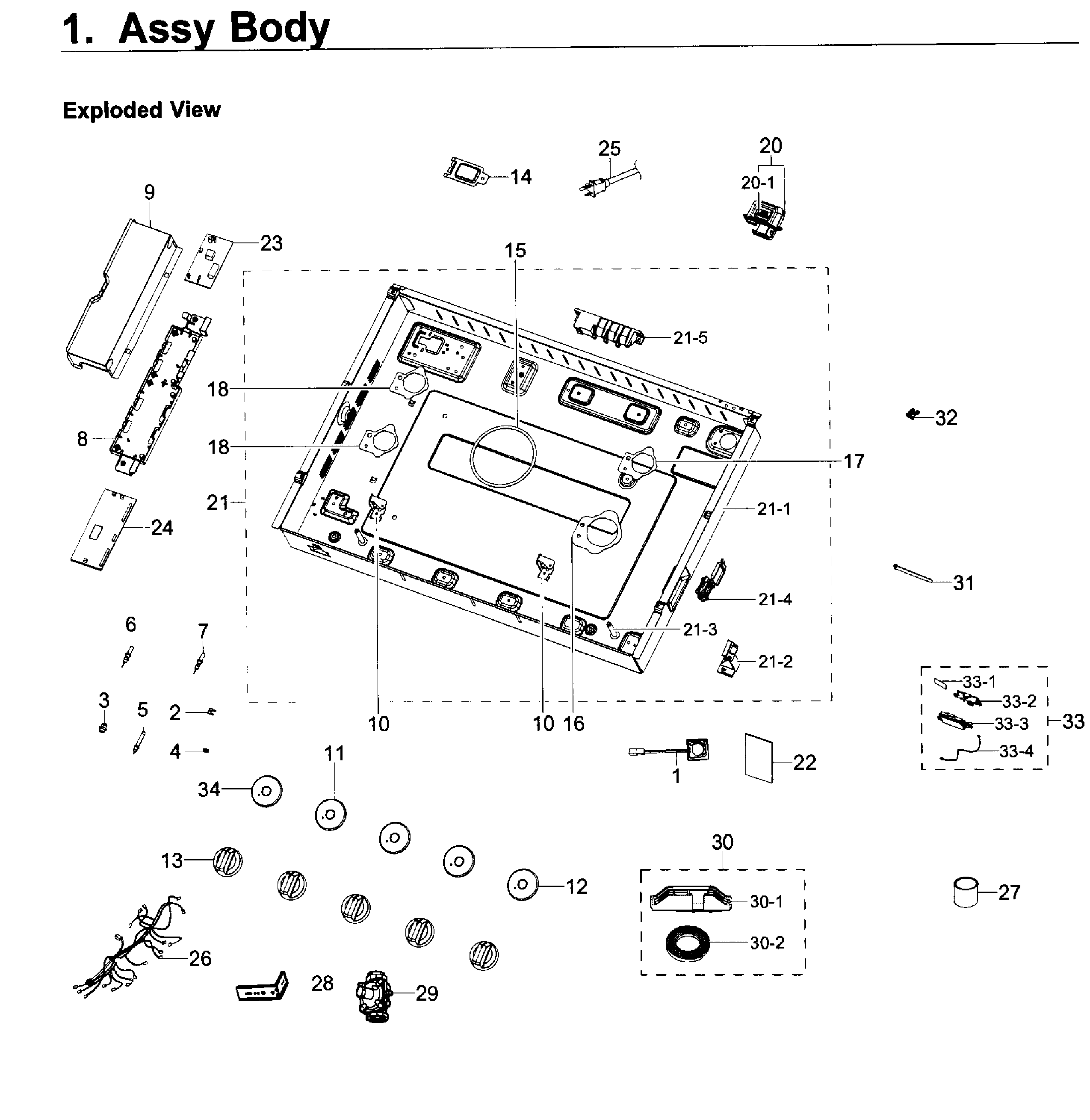 Samsung NA36K7750TS/AA-00 body diagram