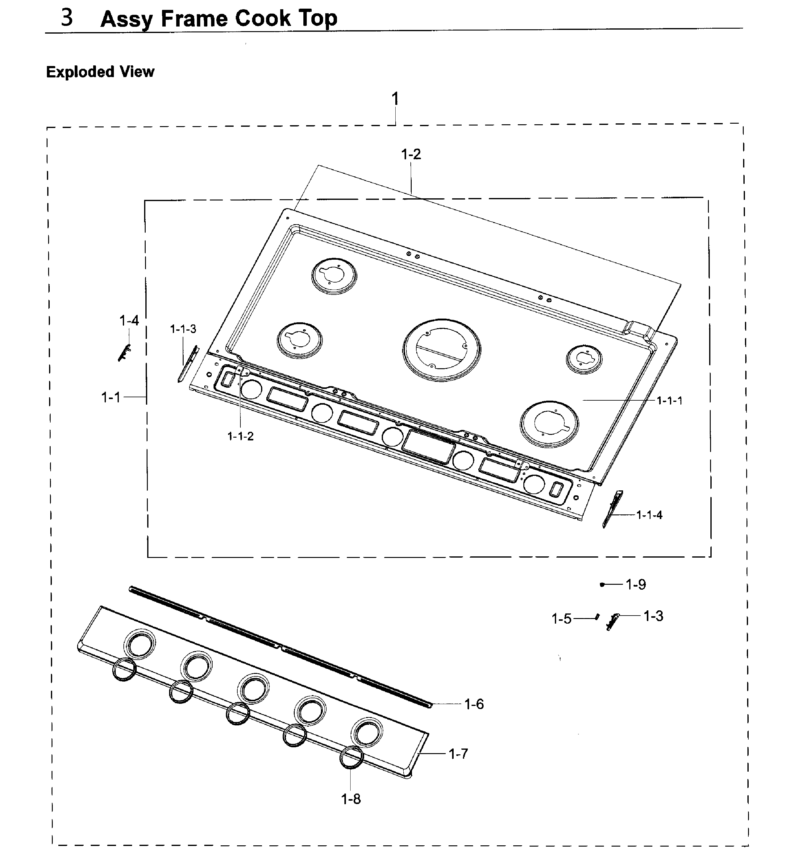 Samsung NA36K7750TS/AA-00 frame diagram
