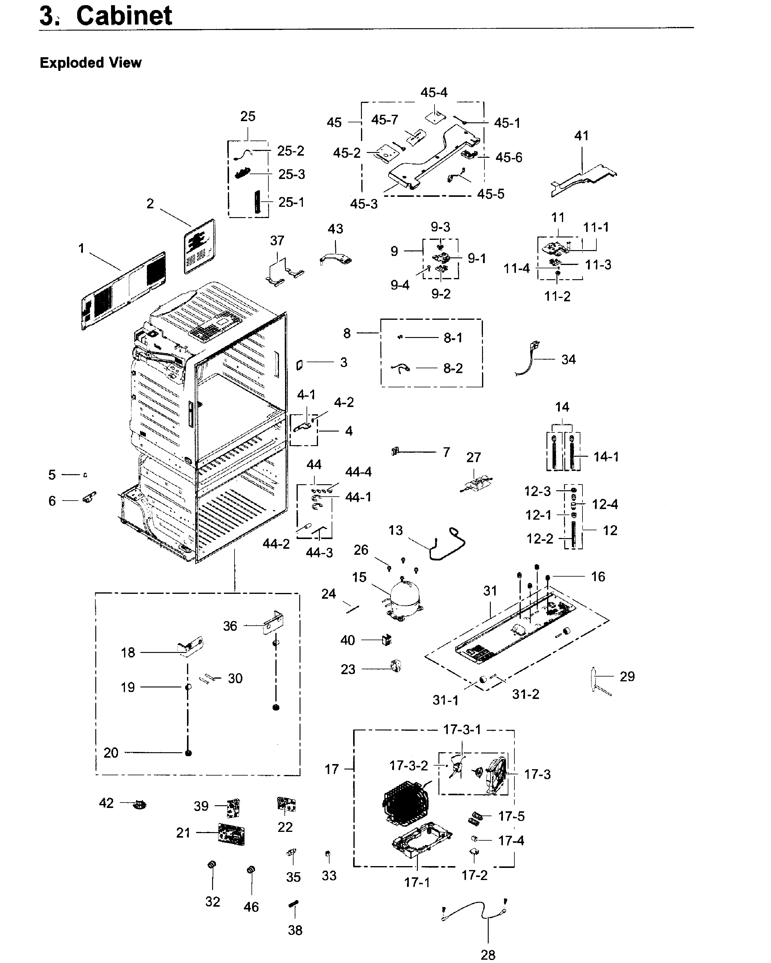 Samsung RF28JBEDBSR/AA-06 cabinet diagram