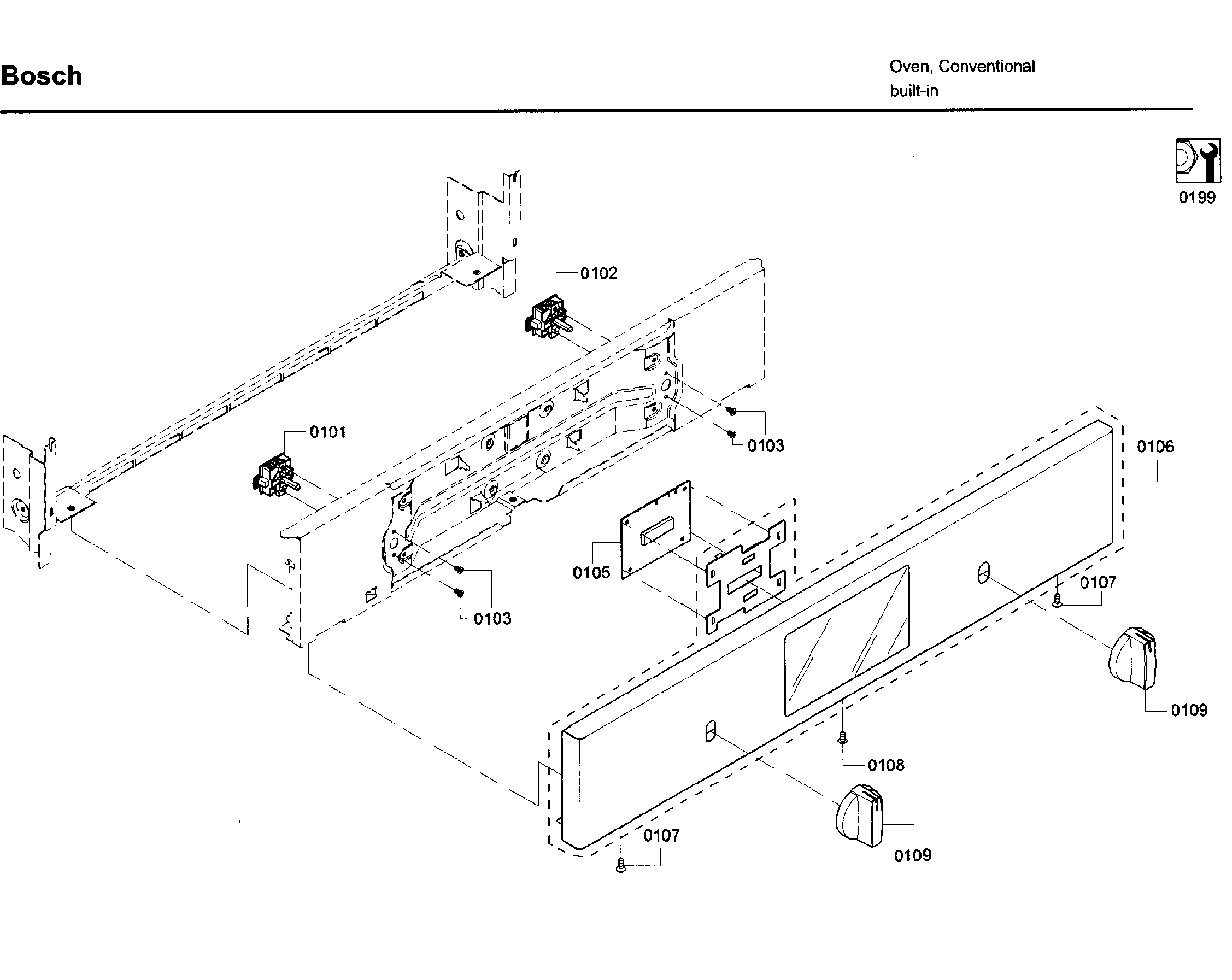 Bosch HBN5451UC/03 control panel diagram