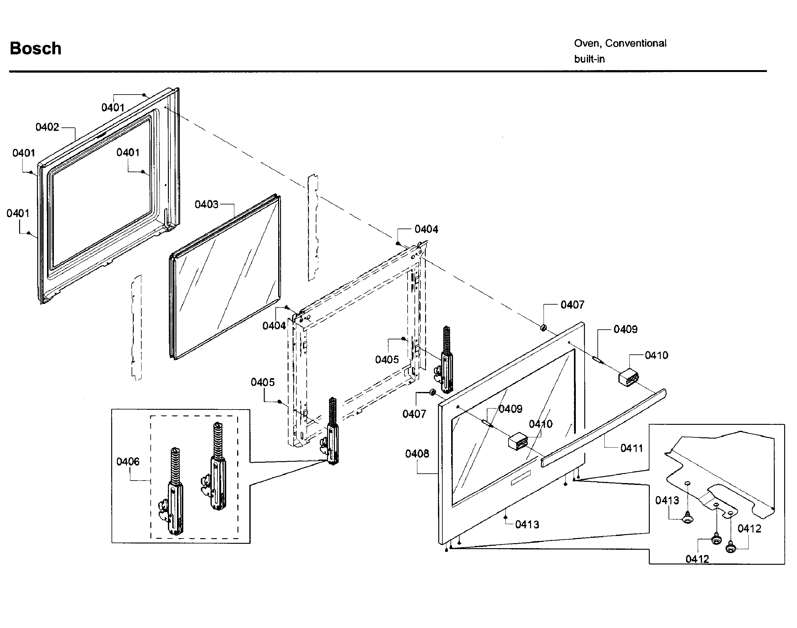 Bosch HBN5451UC/03 door diagram