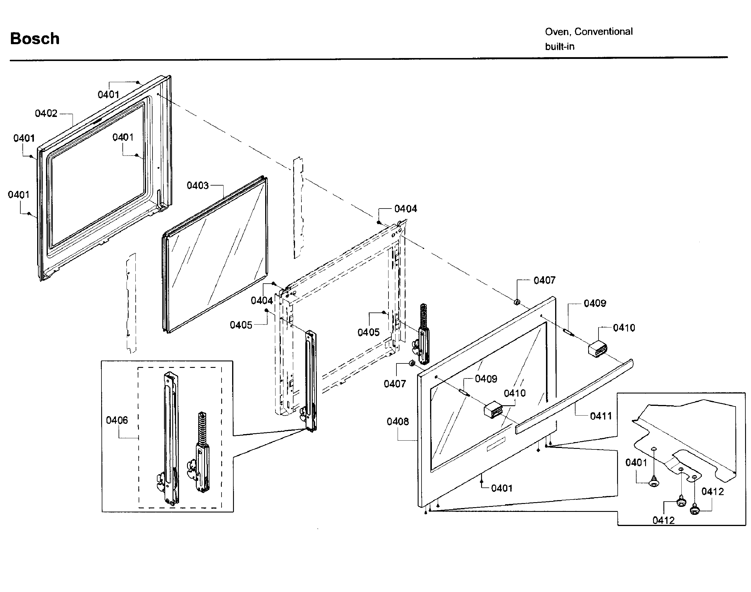 Bosch HBN8451UC/02 door diagram