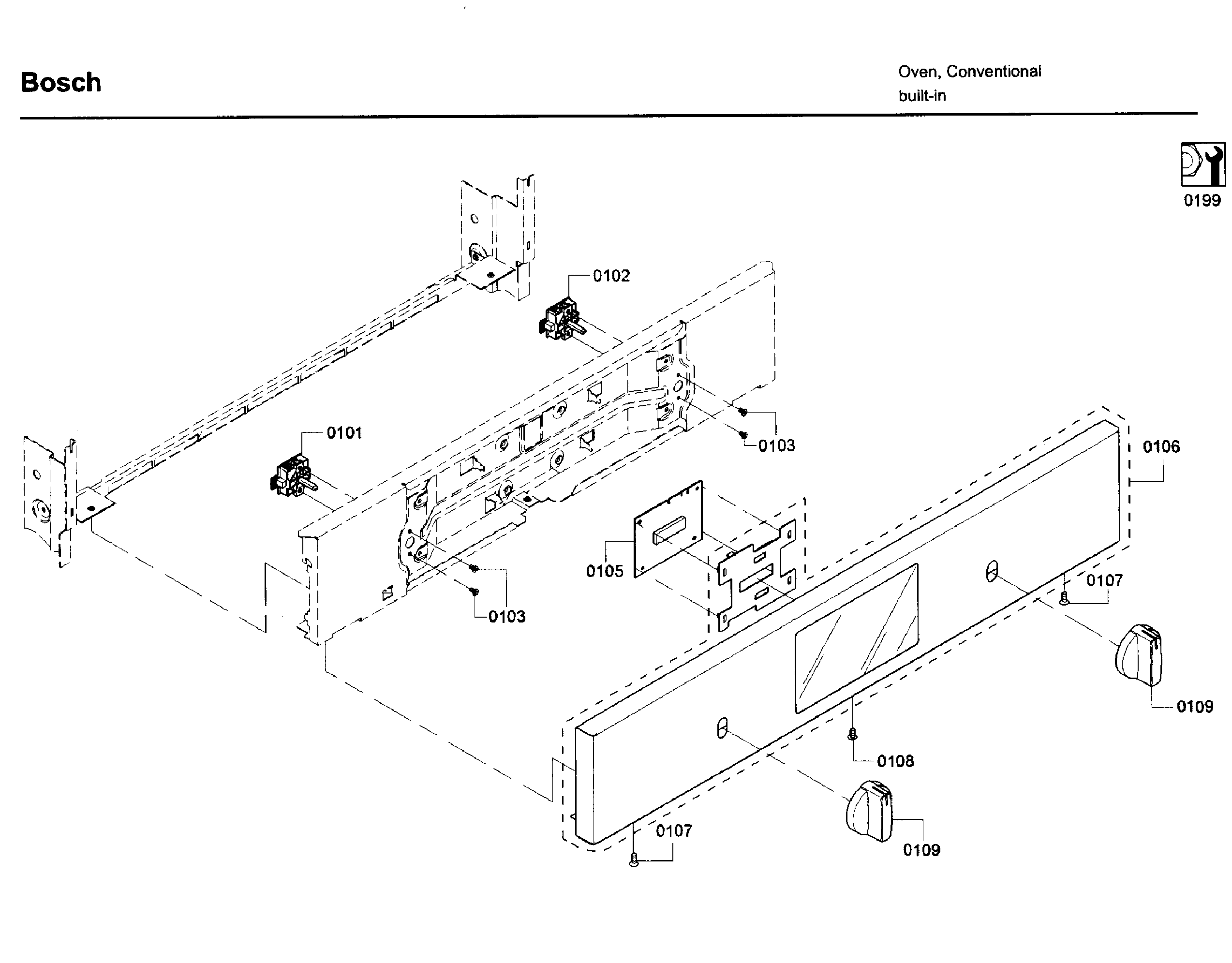 Bosch HBN5651UC/03 control panel diagram