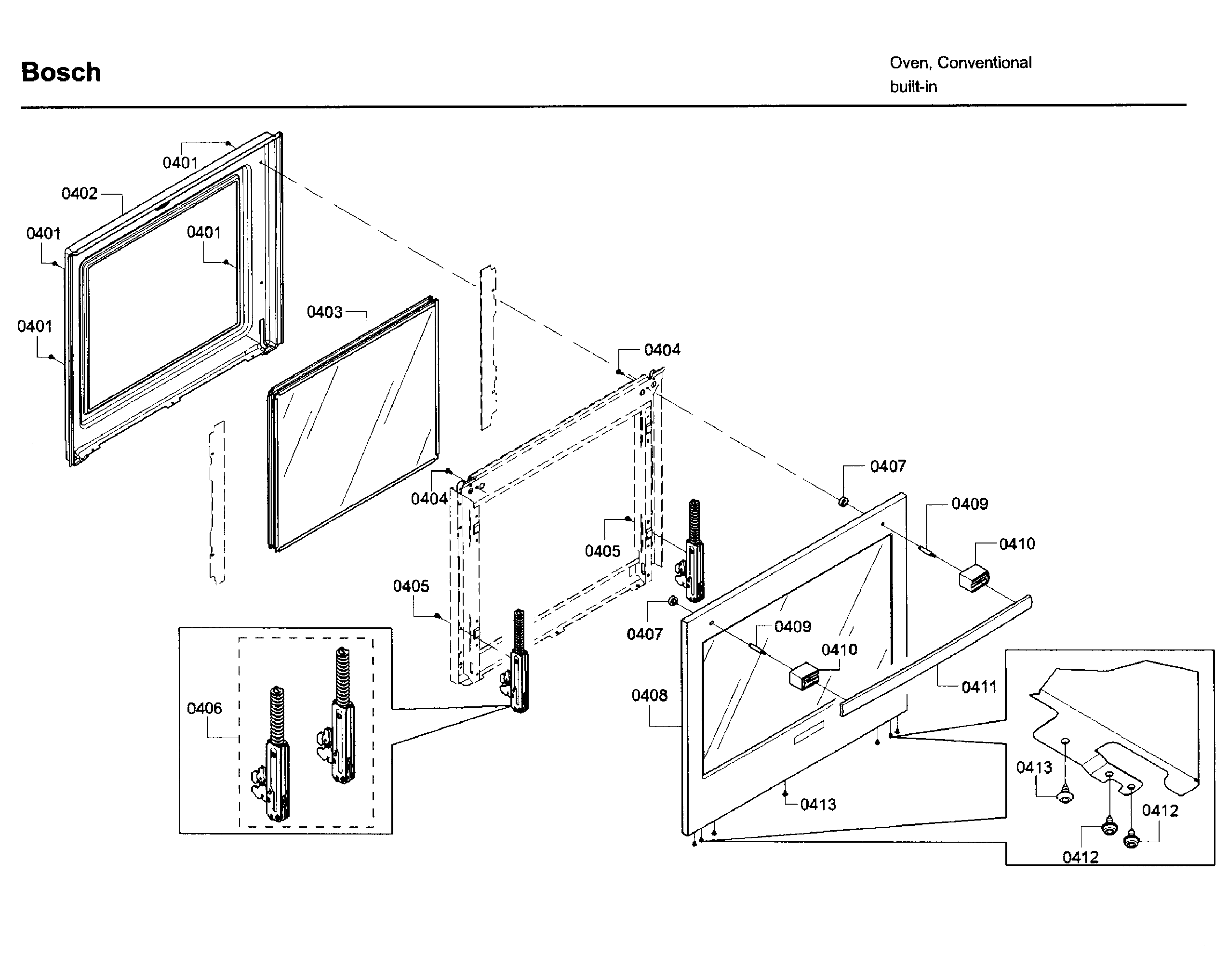 Bosch HBN5651UC/03 door 1 diagram