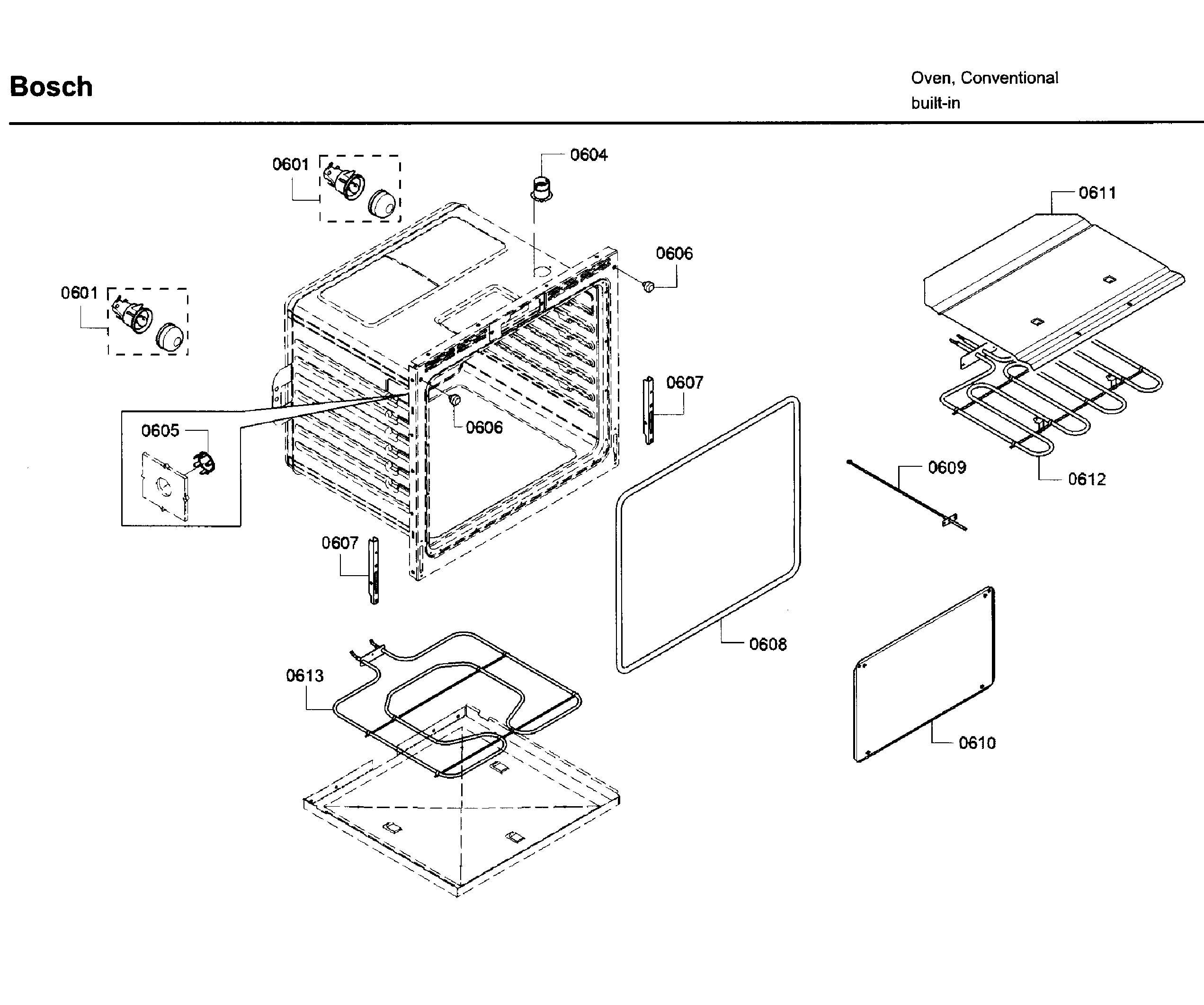 Bosch HBN5651UC/03 inner parts 2 diagram