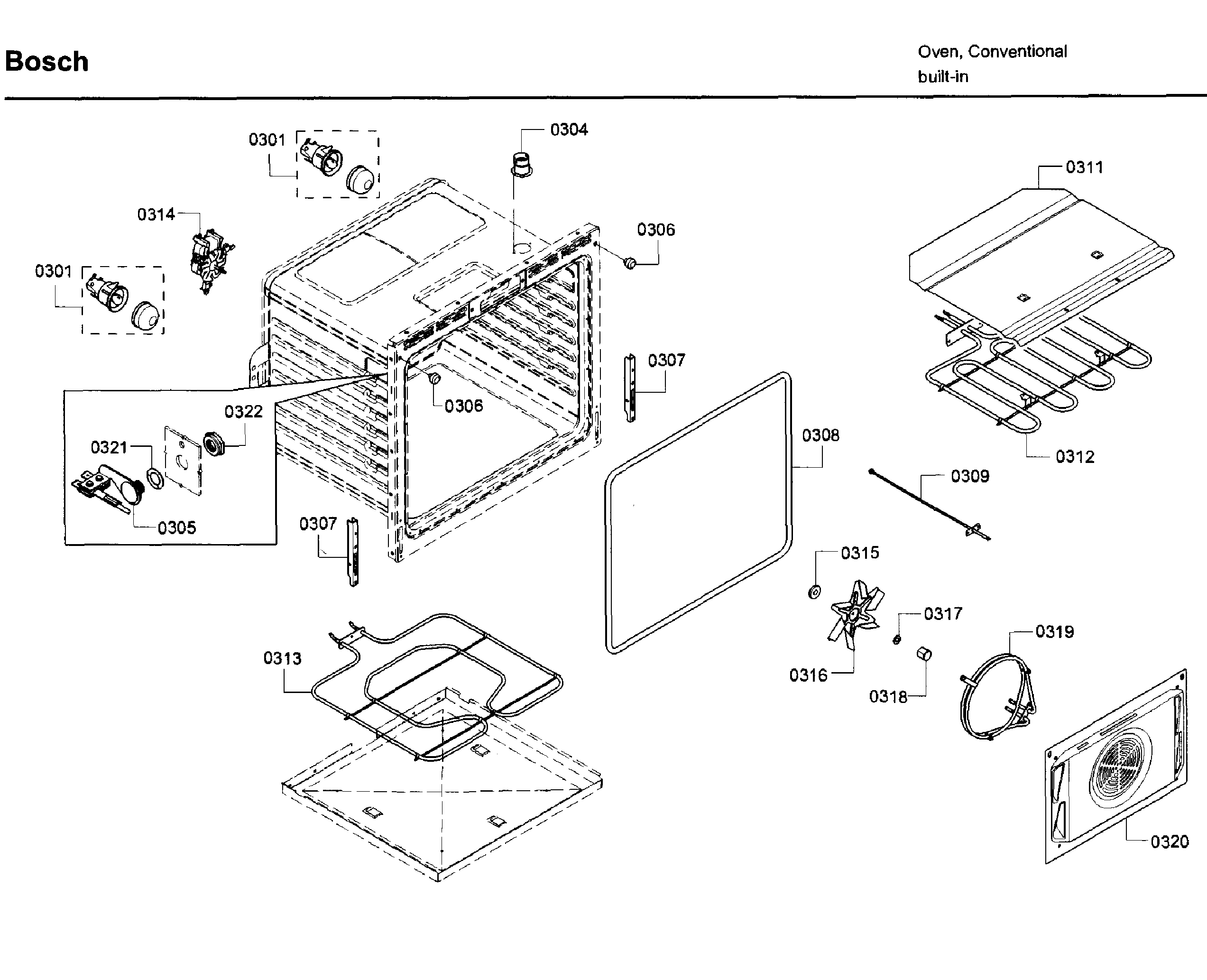 Bosch HBN8651UC/02 inner parts diagram