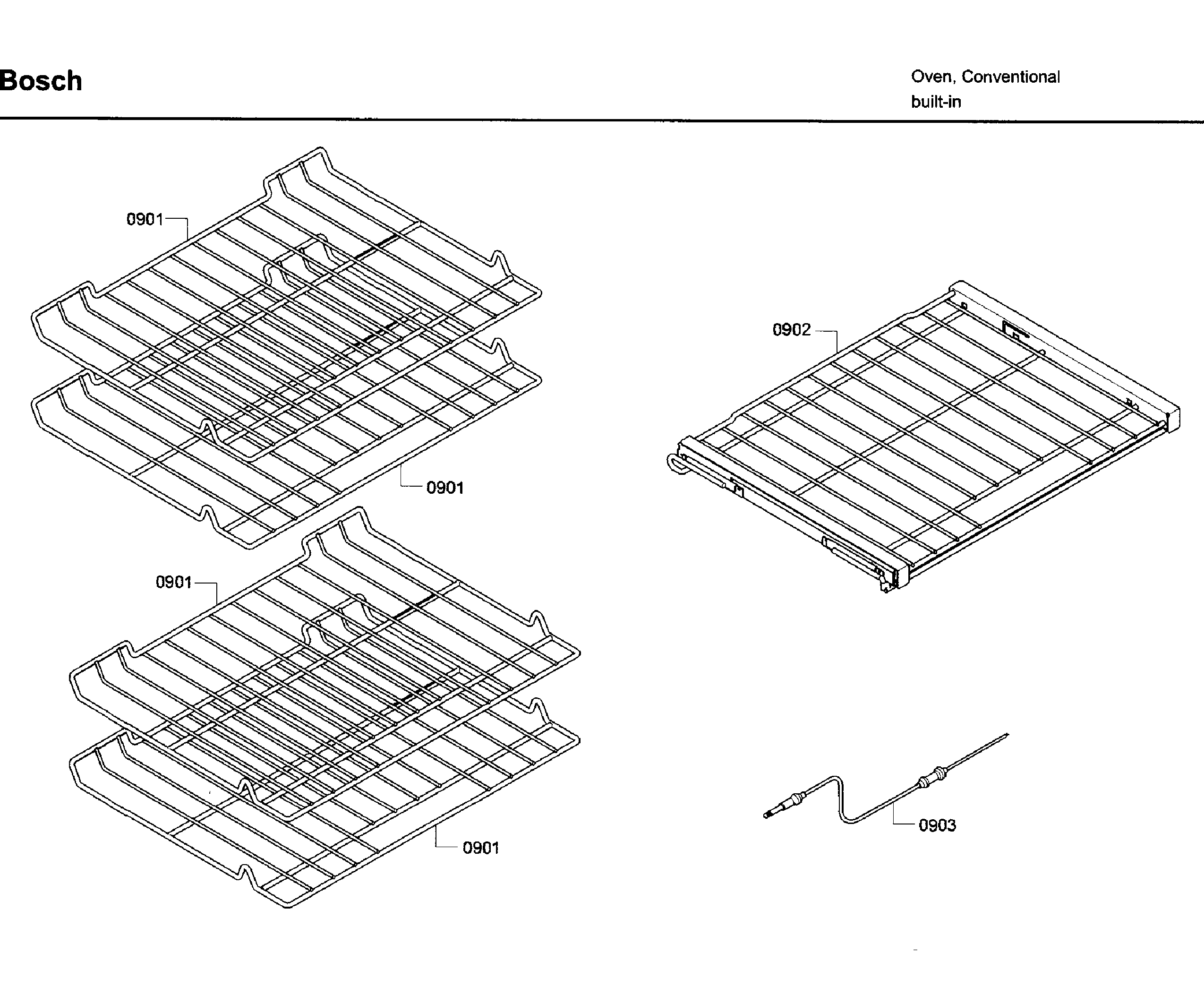Bosch HBN8651UC/02 rack asy diagram