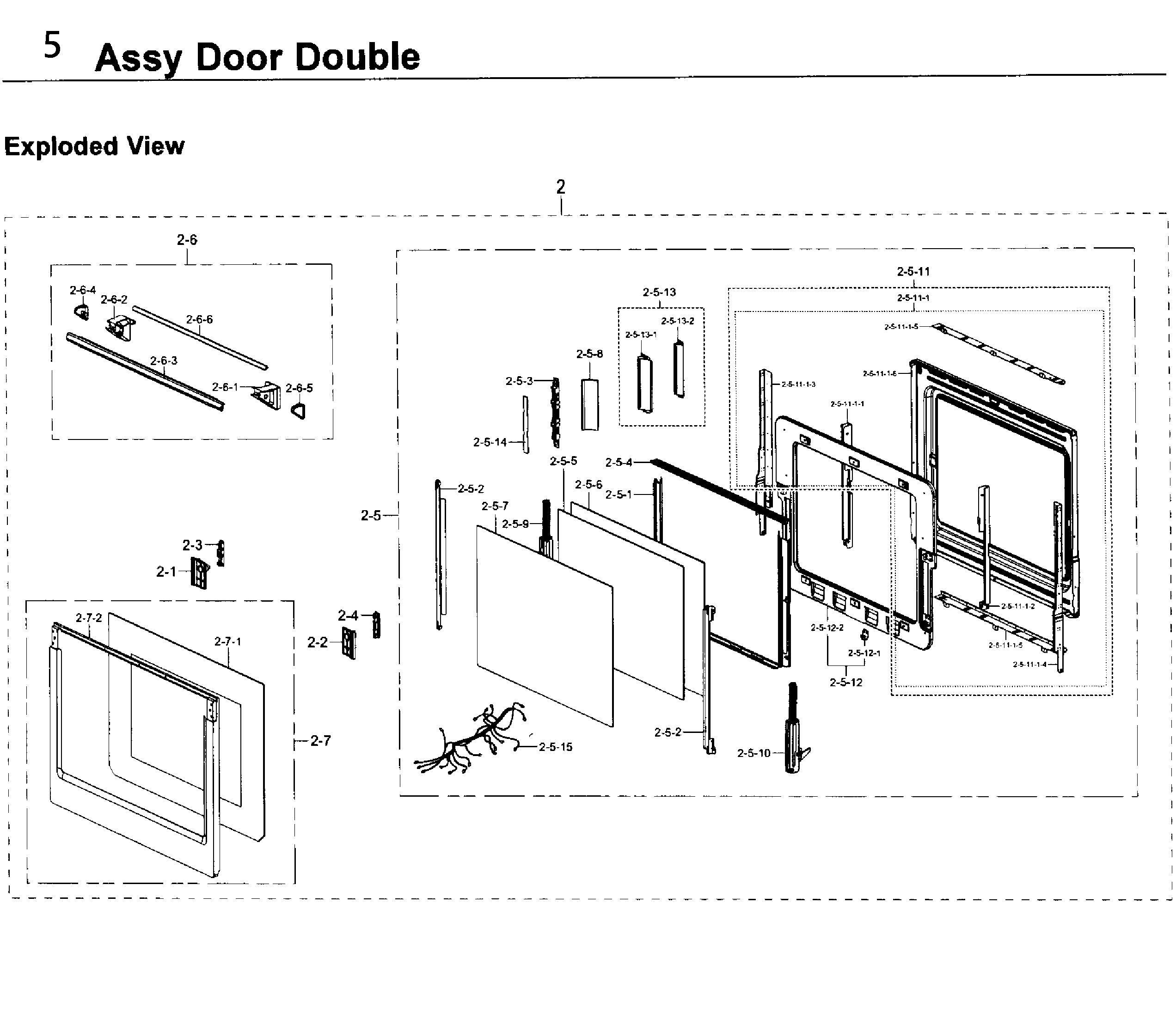 Samsung NV51K6650DG/AA-00 door double diagram