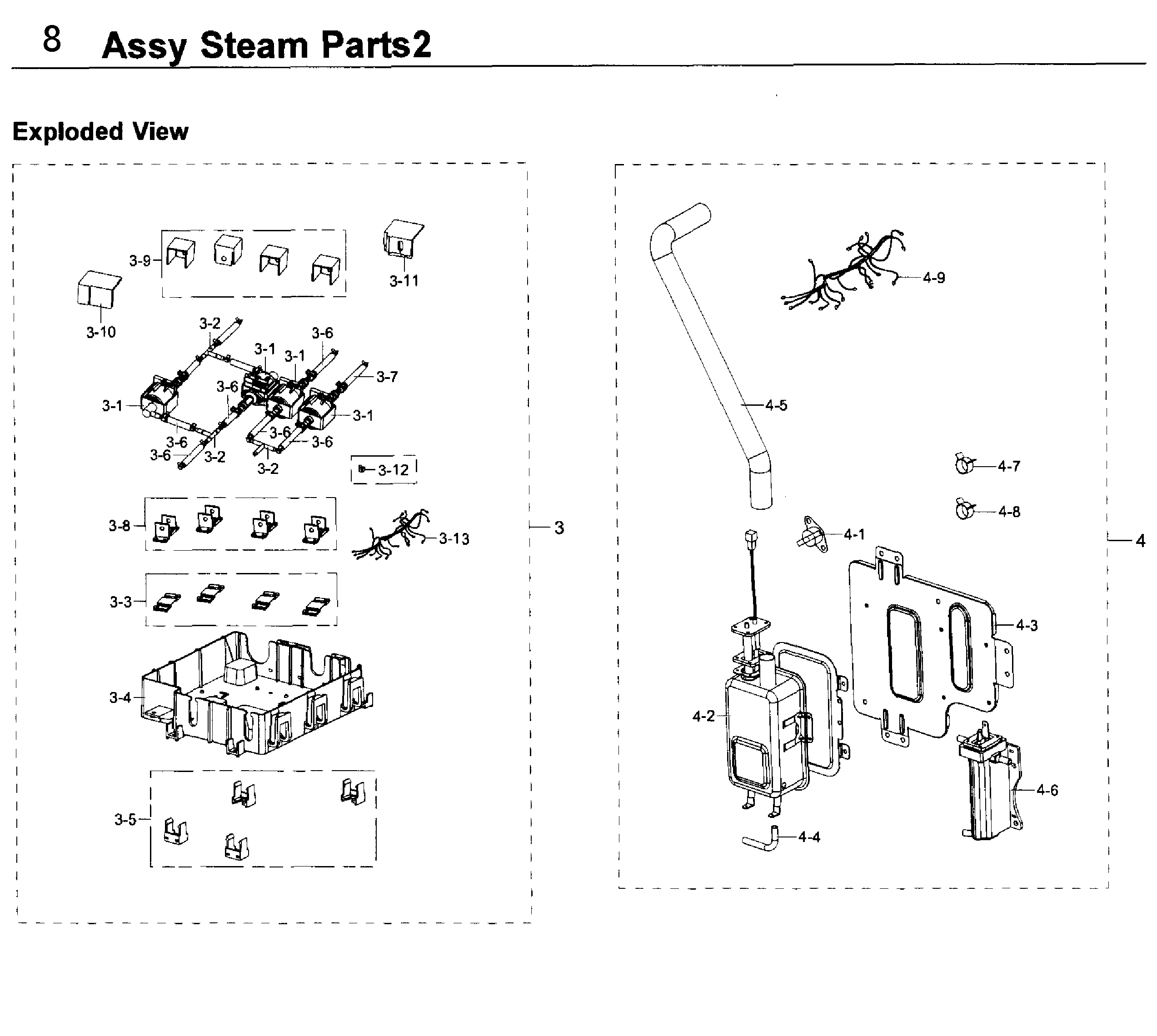 Samsung NV51K6650DG/AA-00 steam parts 2 diagram