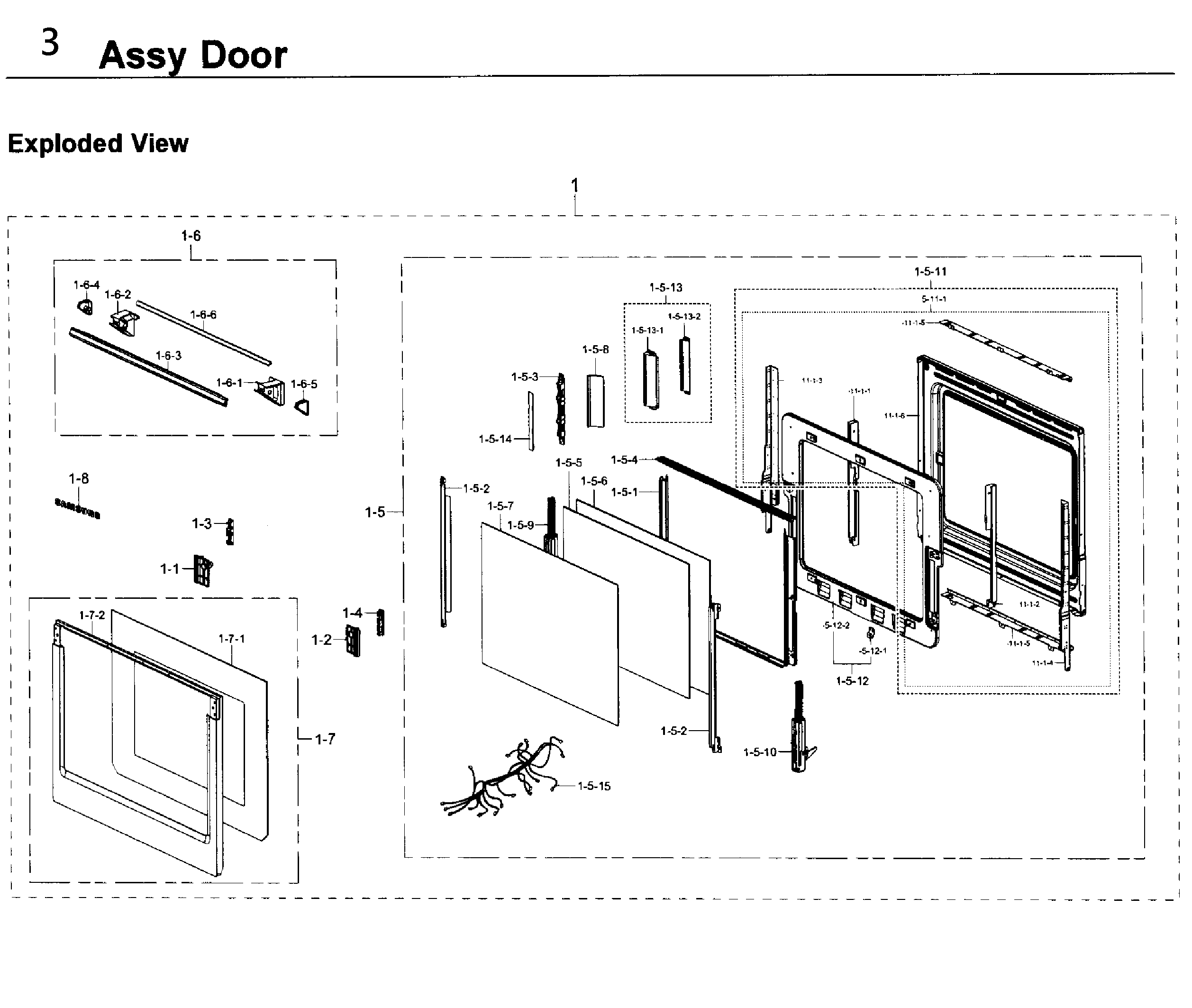 Samsung NV51K7770SG/AA-00 door diagram