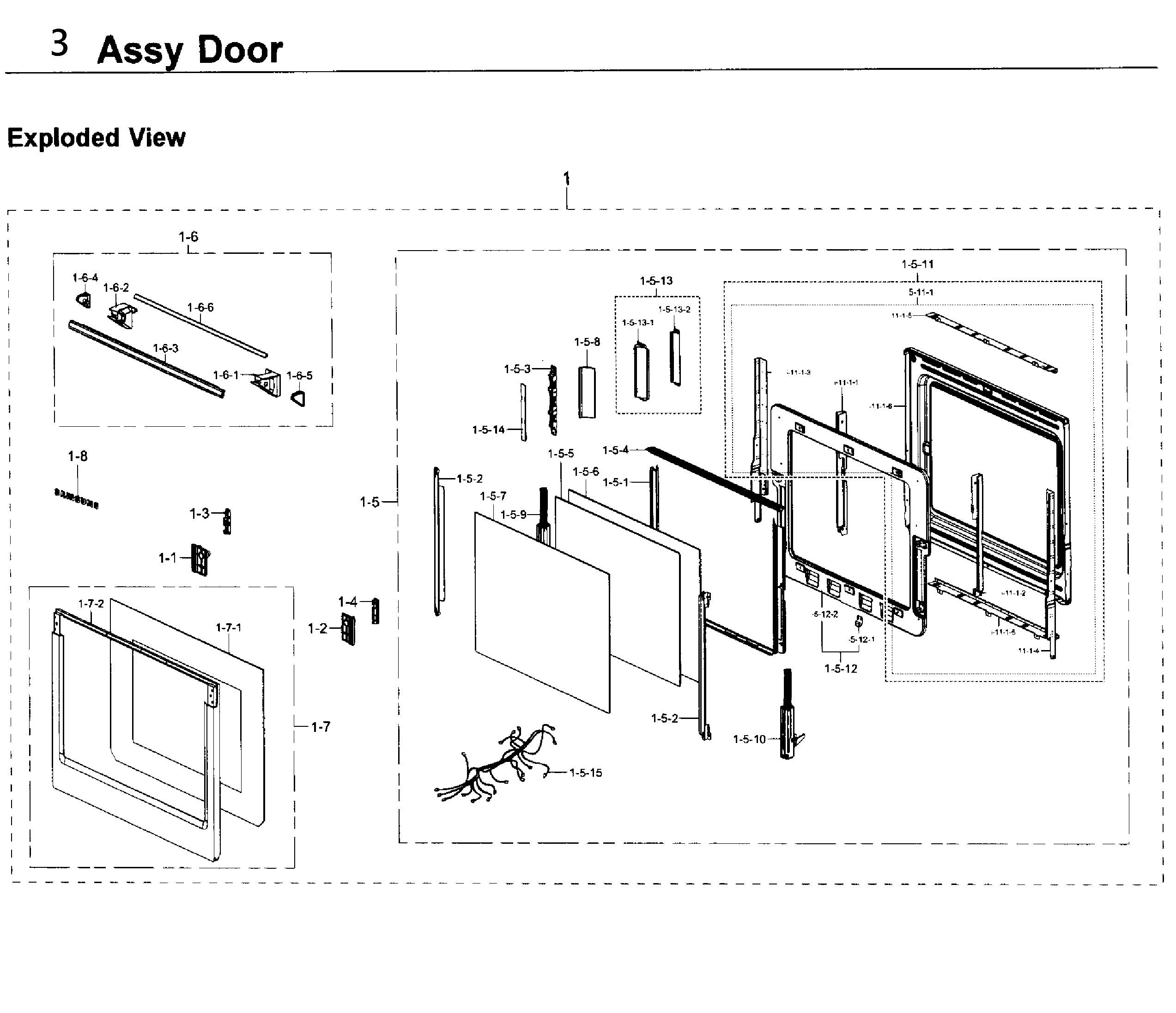 Samsung NV51K7770SS/AA-00 door diagram