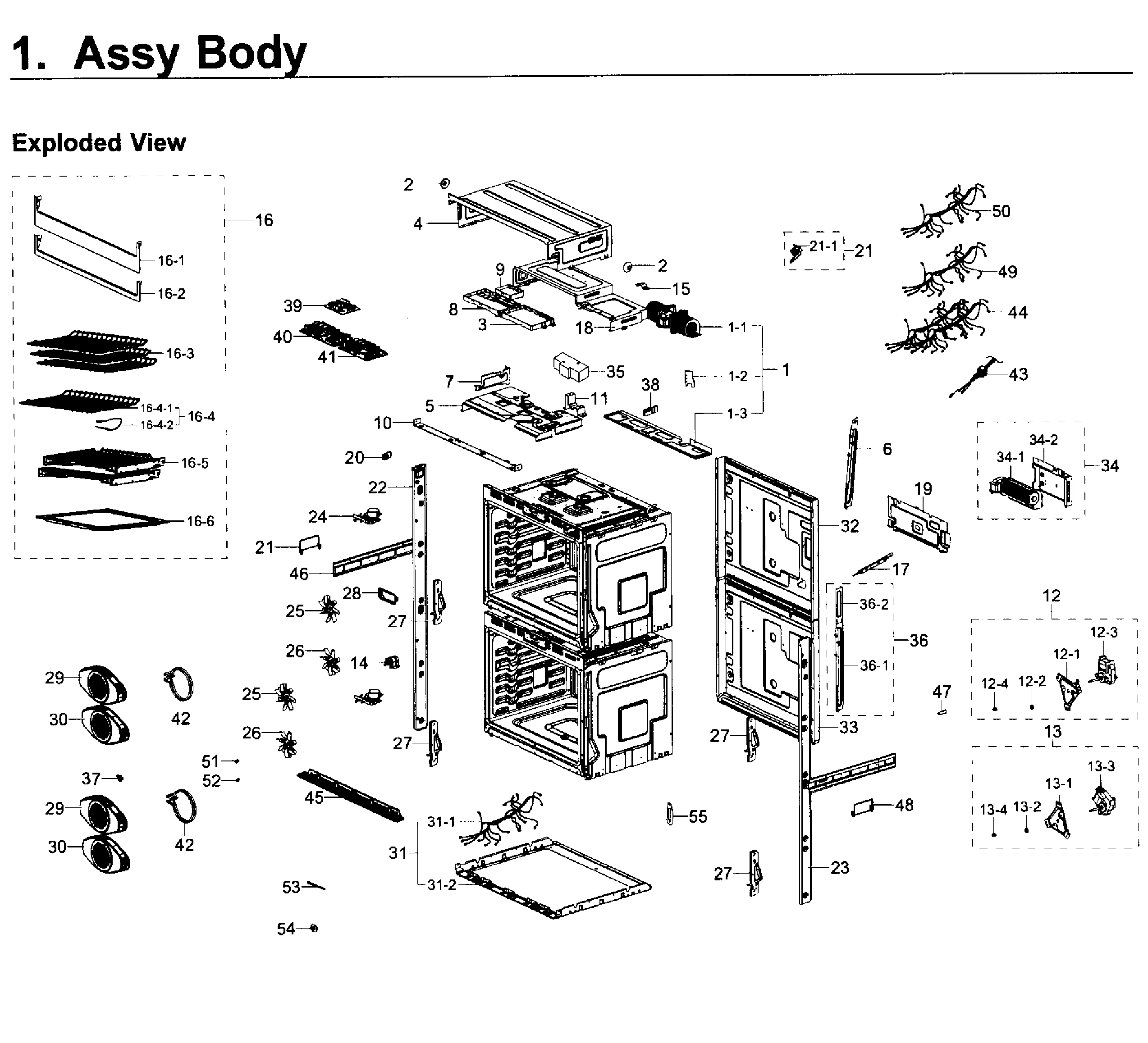 Samsung NV51K7770DS/AA-00 body diagram