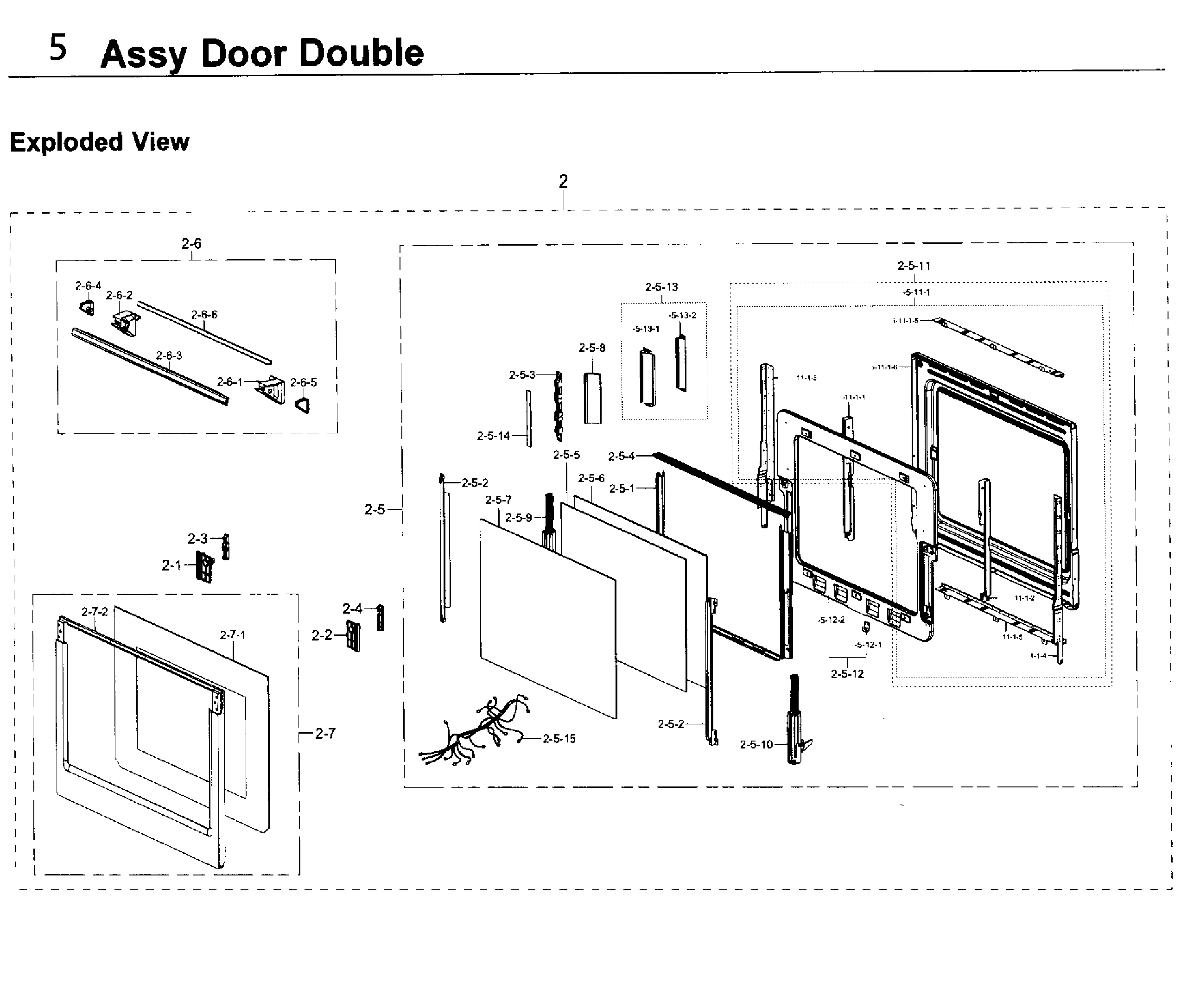 Samsung NV51K7770DS/AA-00 door double diagram