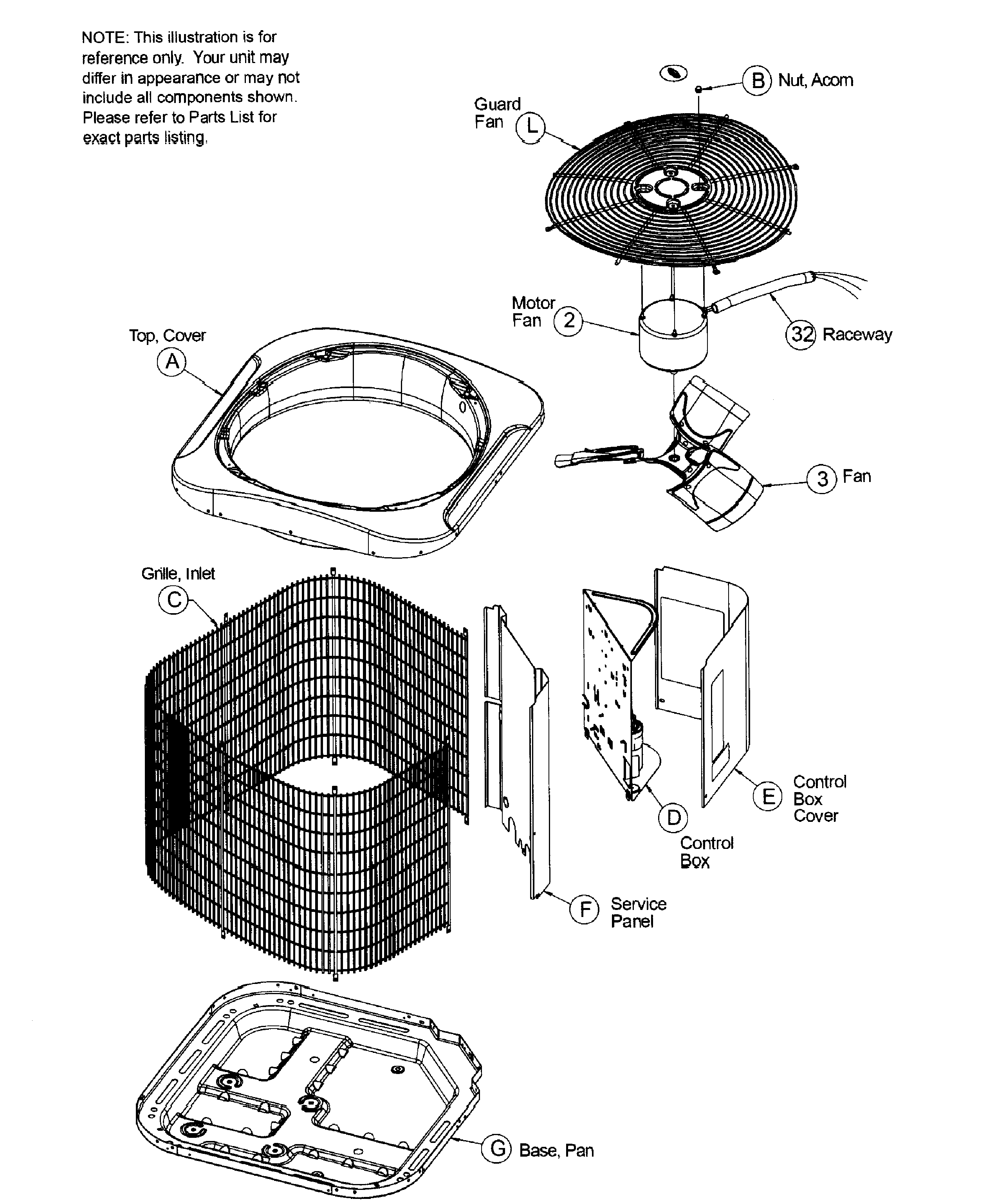 ICP N4A430AKB100 outer asy diagram