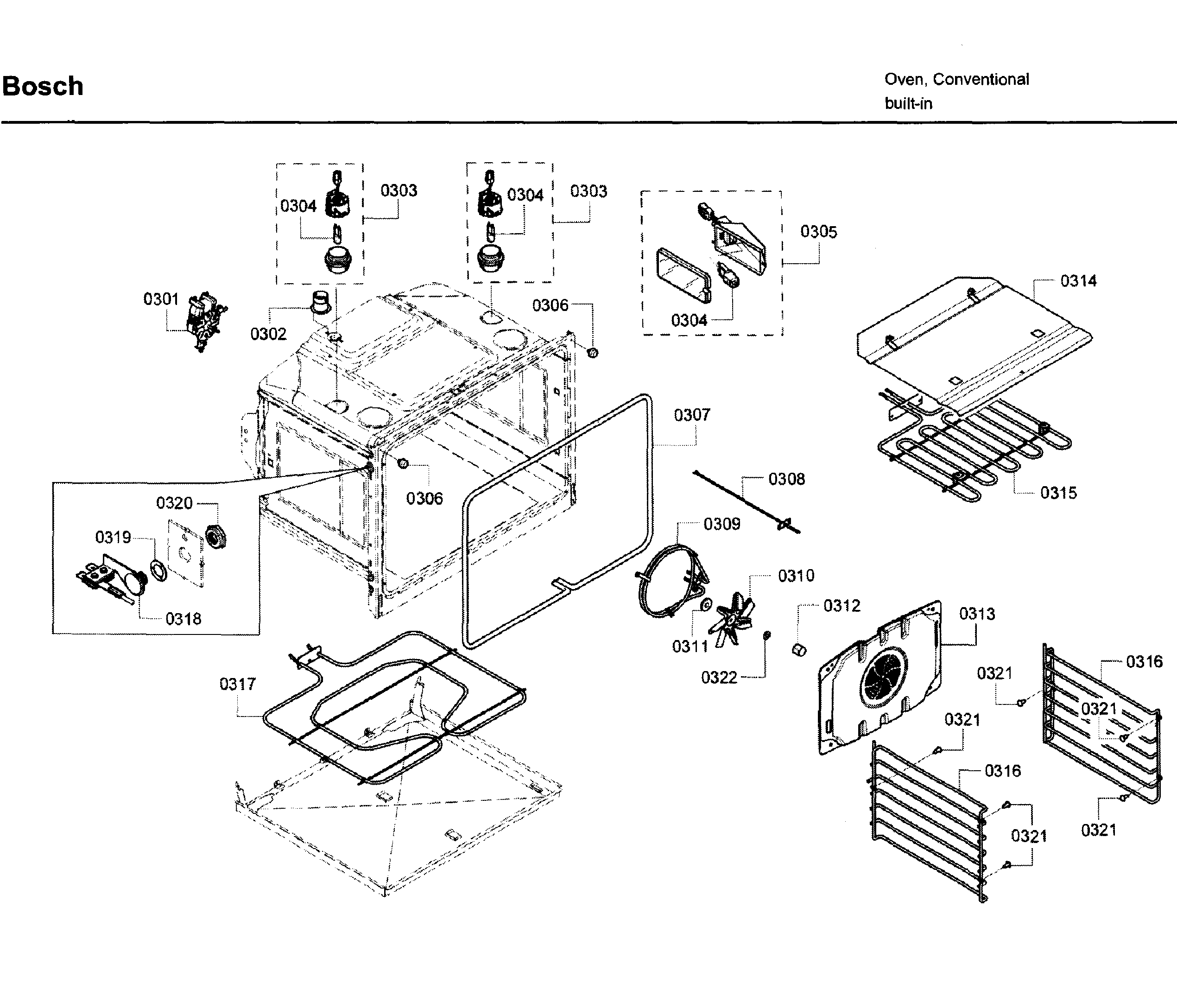 Bosch HBL8650UC/11 cavity diagram
