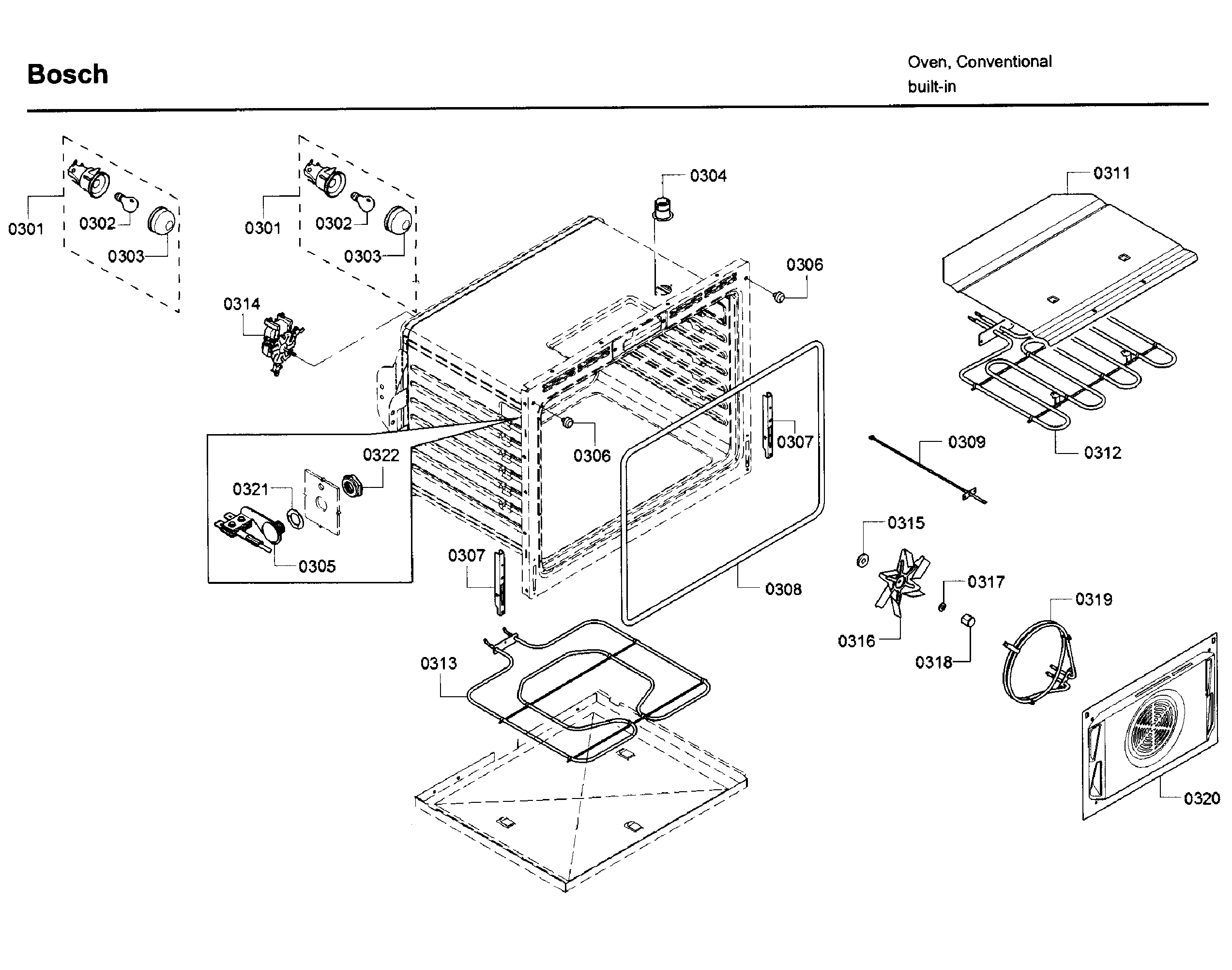 Bosch HBL8651UC/02 cavity diagram