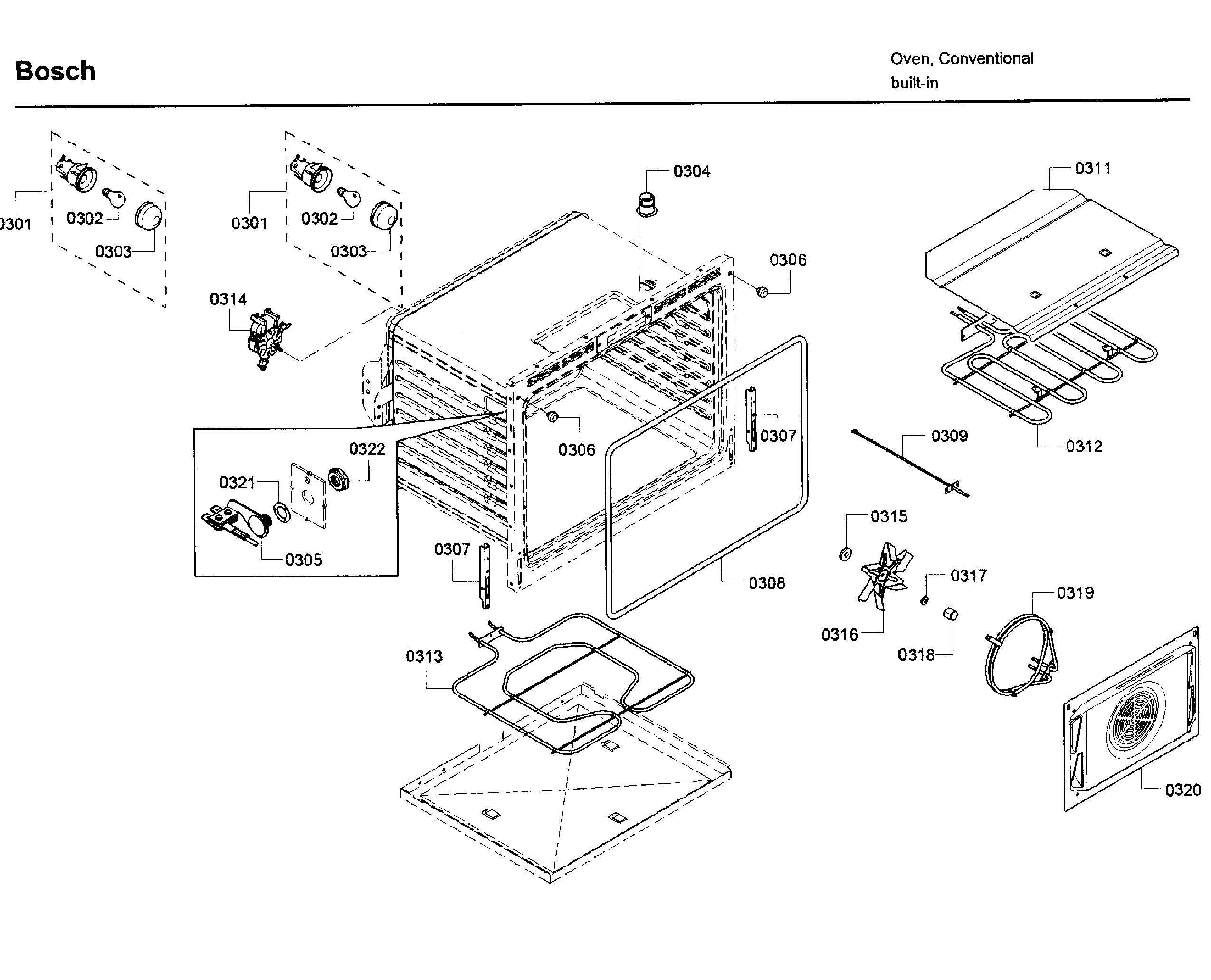 Bosch HBL8461UC/02 cavity diagram