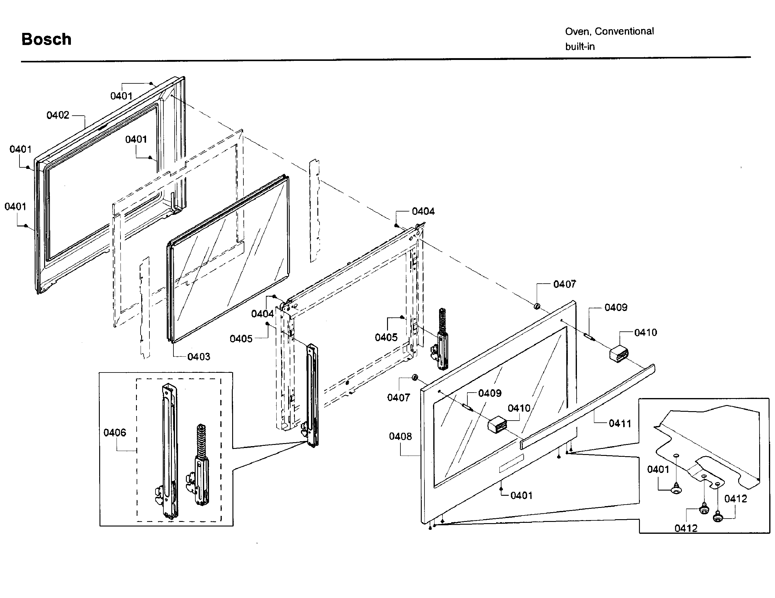 Bosch HBL8461UC/02 door diagram