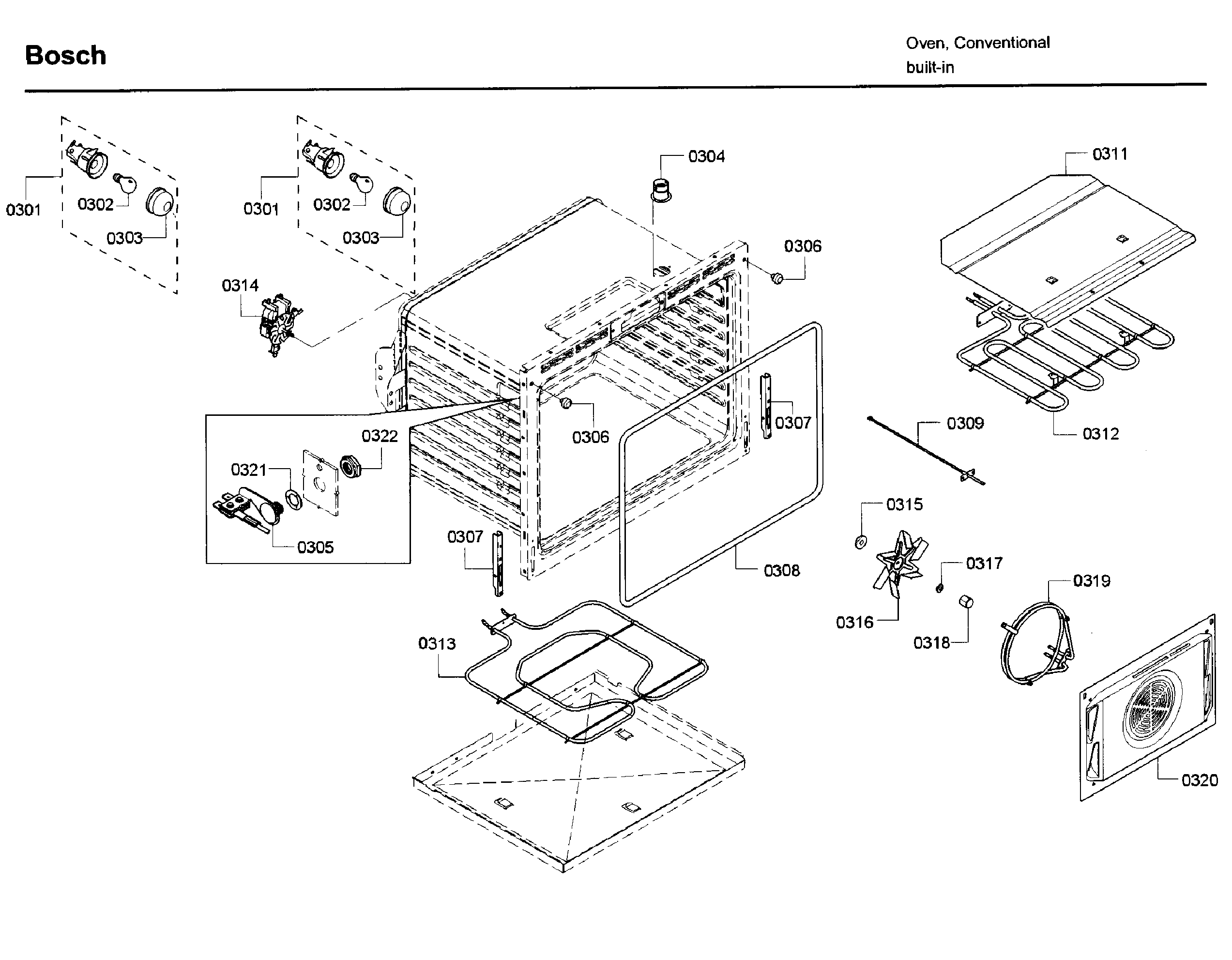 Bosch HBL8751UCC/02 cavity diagram