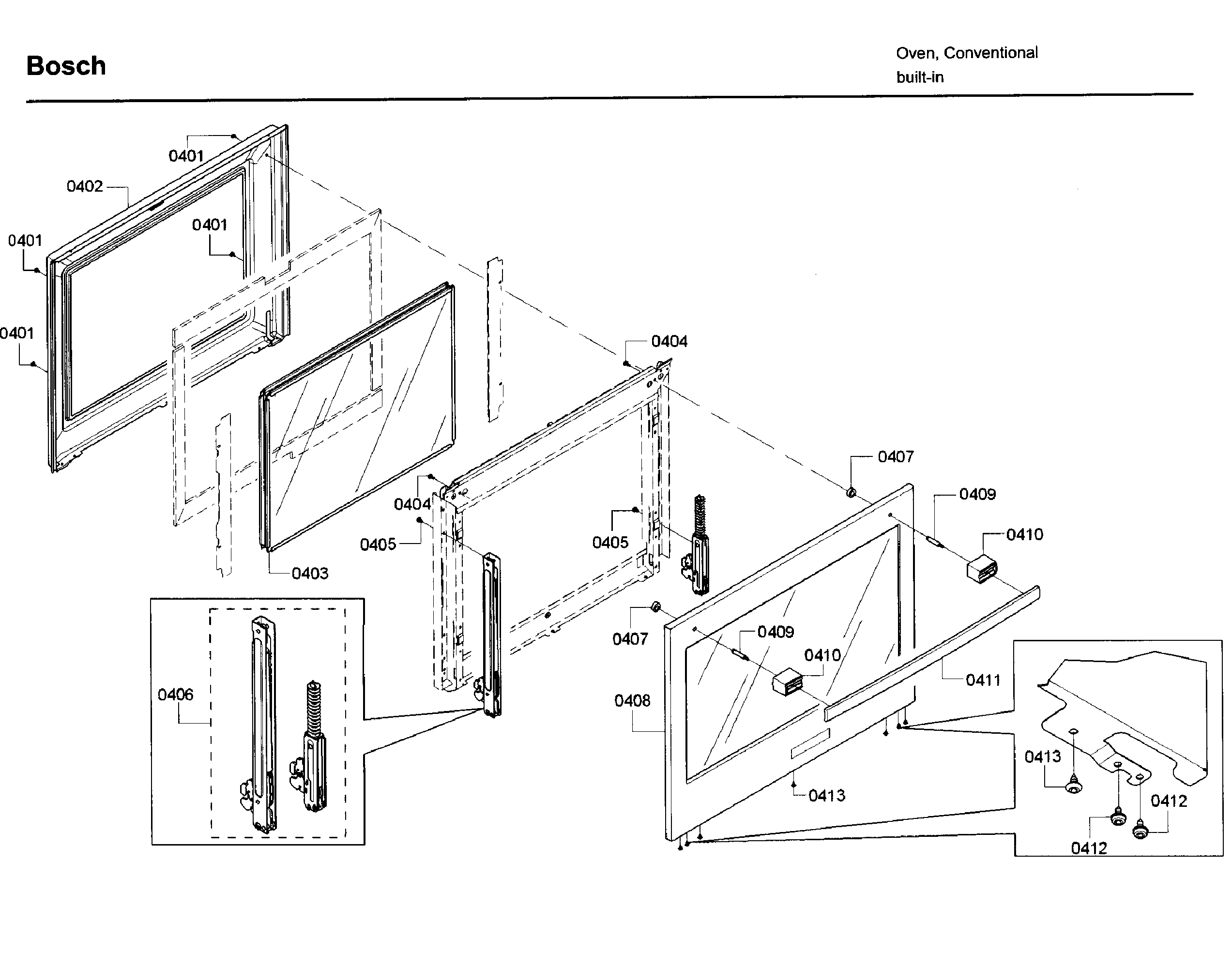 Bosch HBL8751UCC/02 door diagram