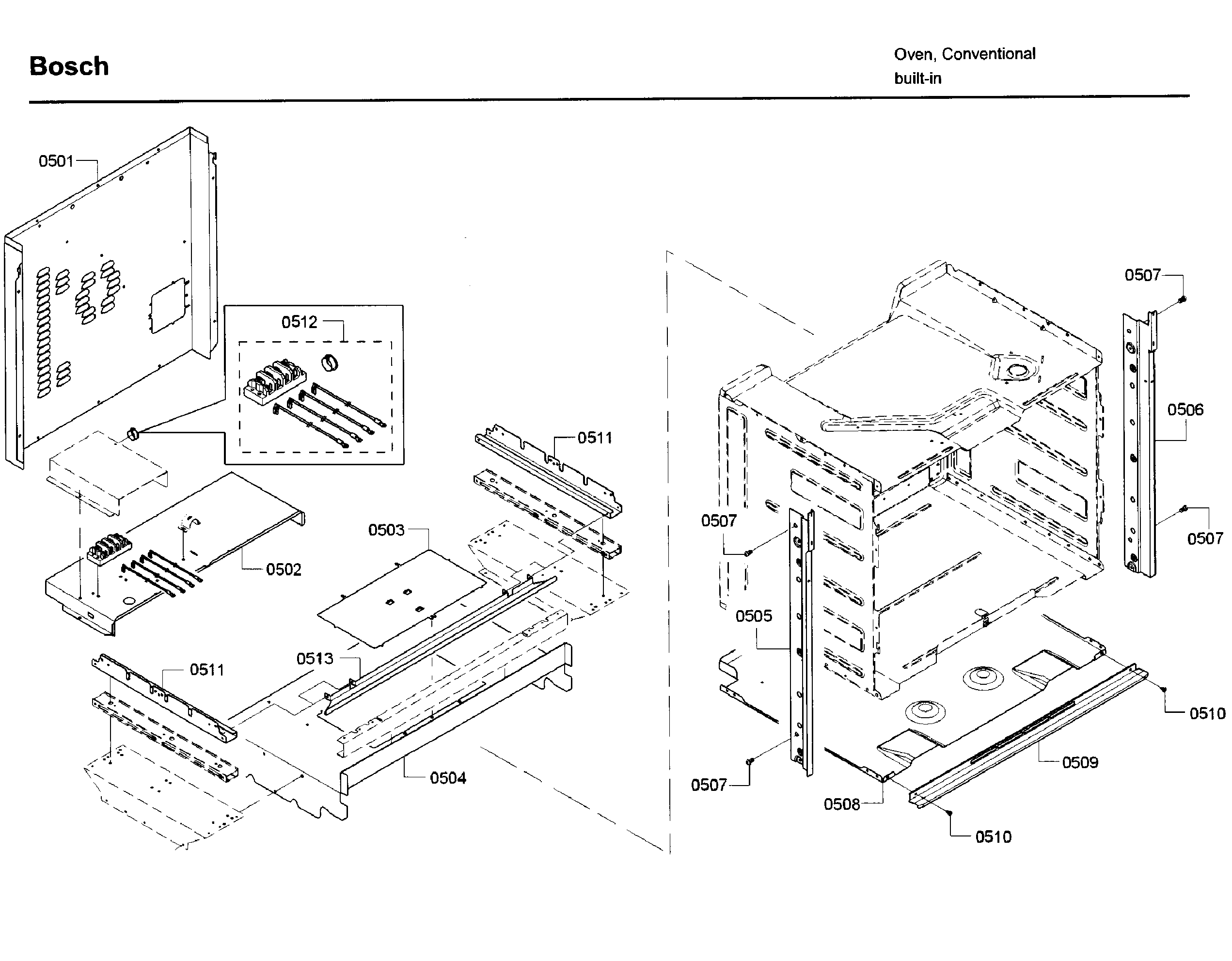 Bosch HBL8751UCC/02 frame diagram