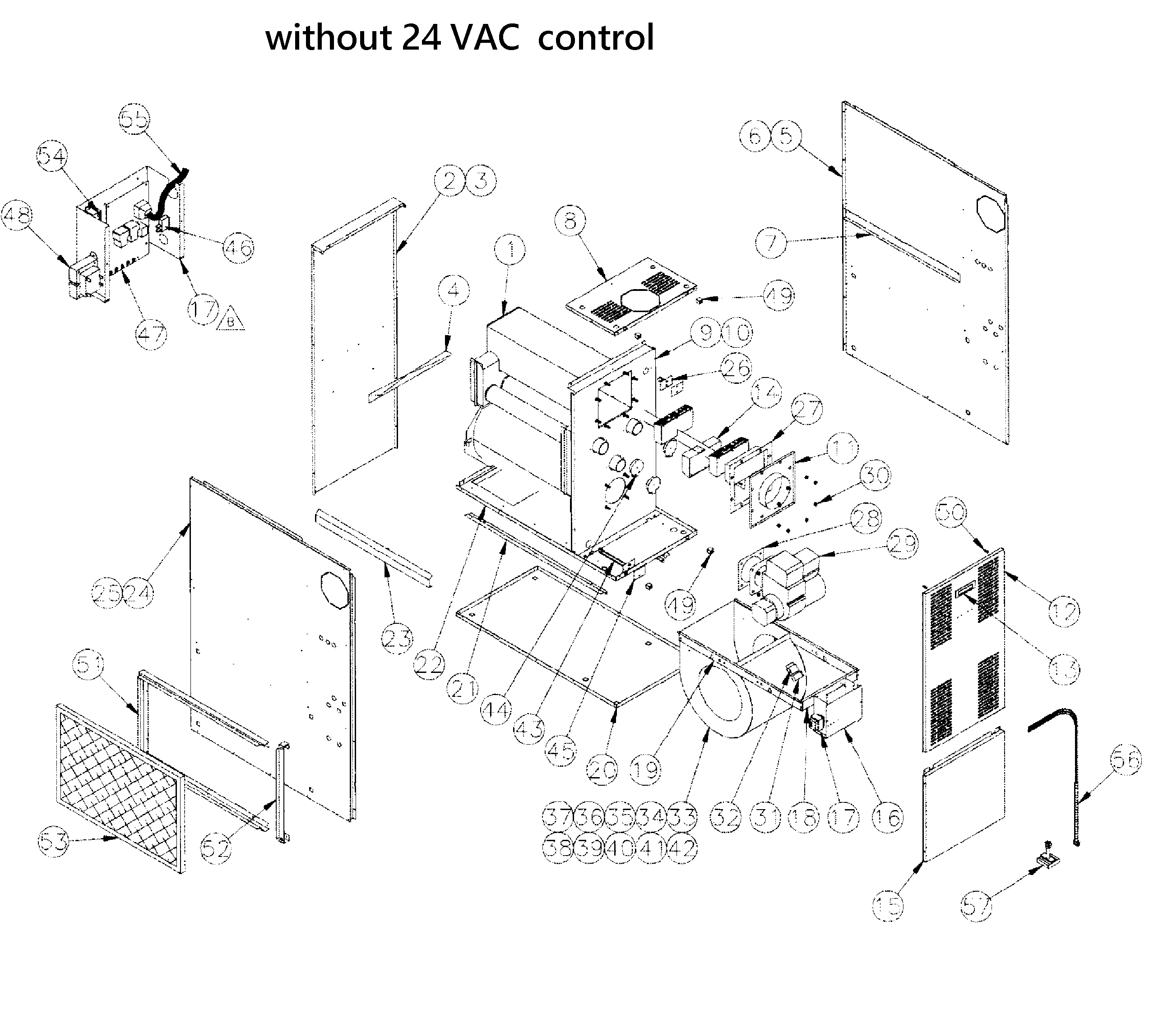 ICP NOMF156E19C W/O 24 VAC furnace diagram