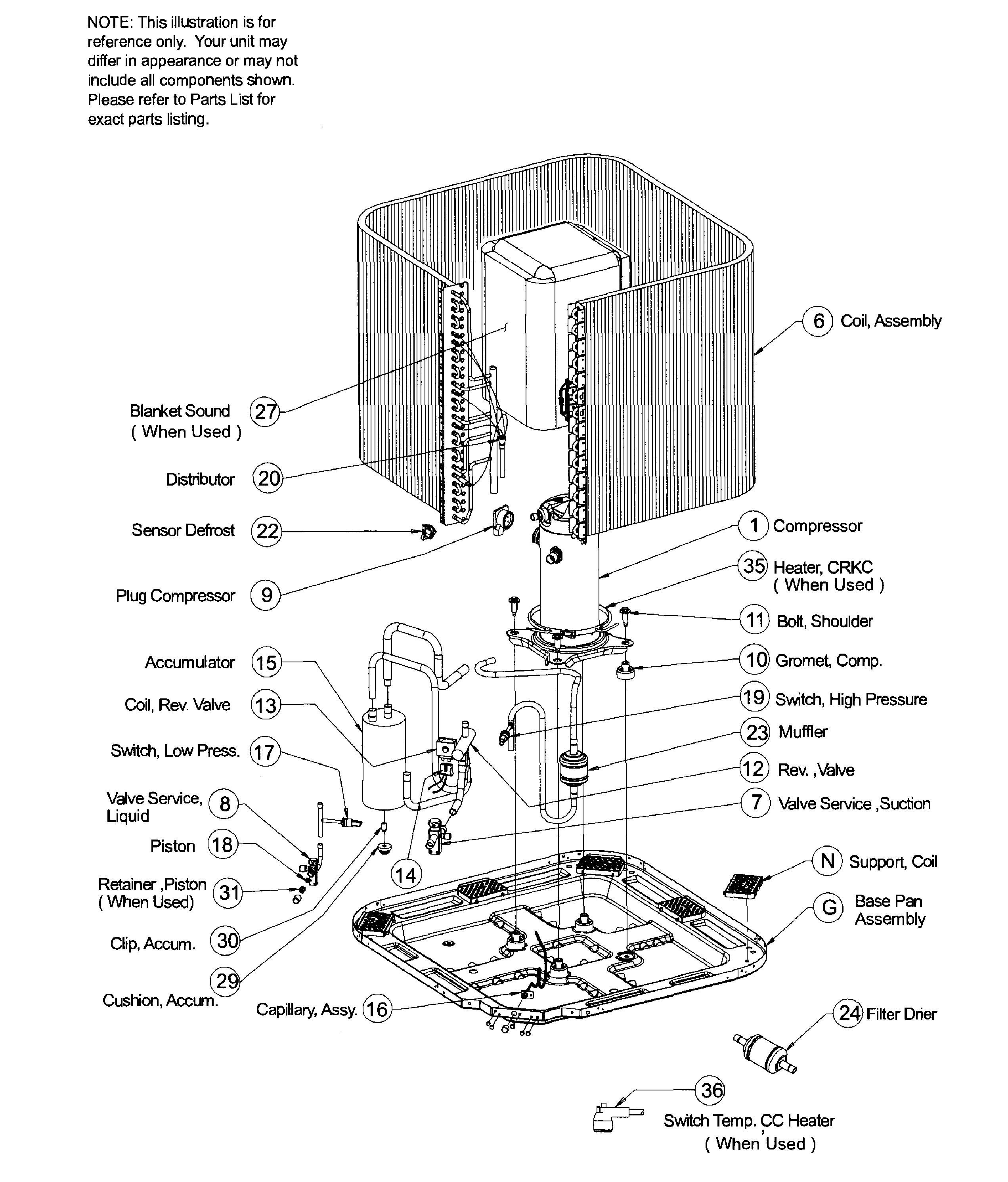 ICP H4H430GKD100 inner parts diagram