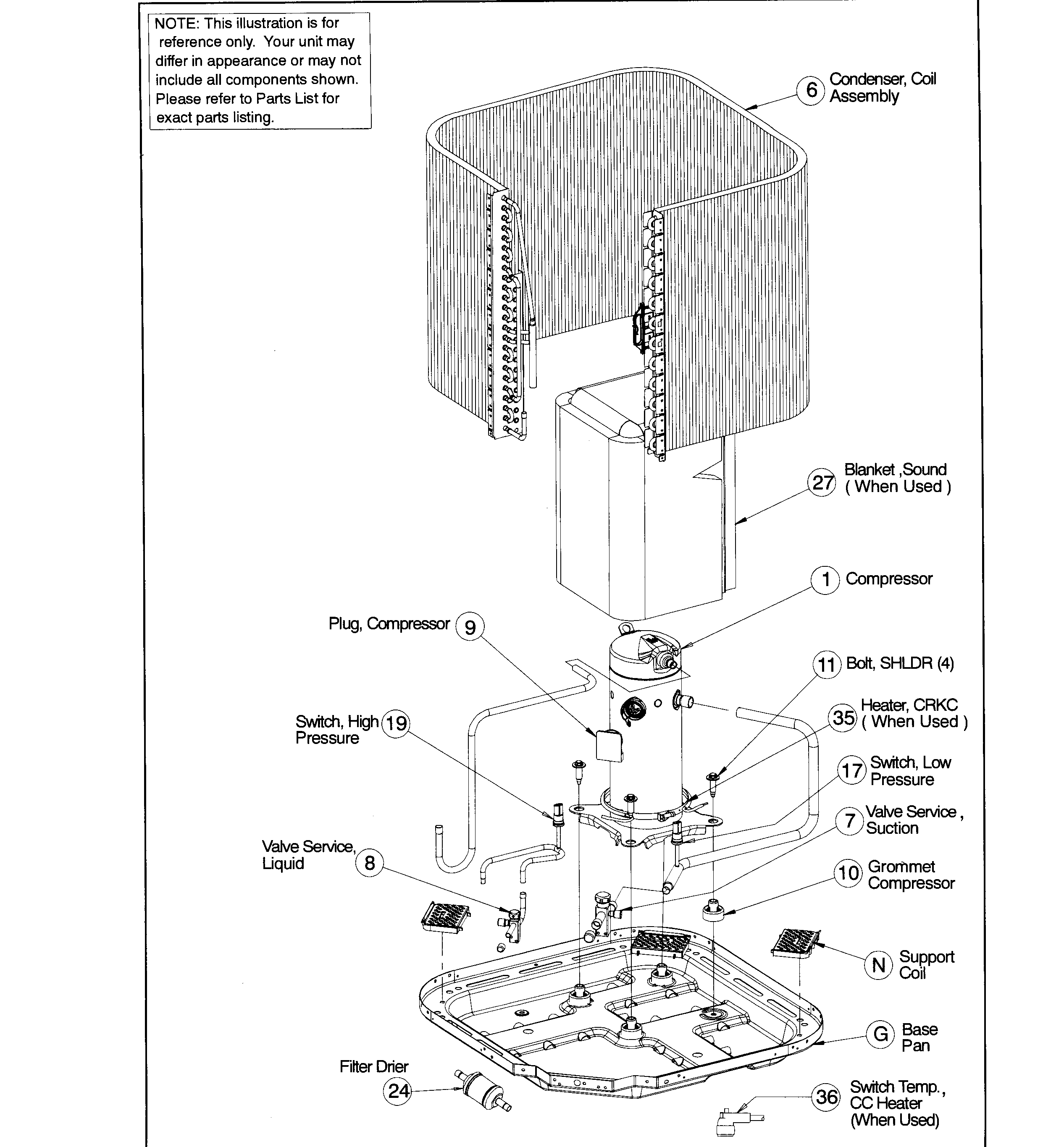 ICP TXA660GKA100 inner parts diagram