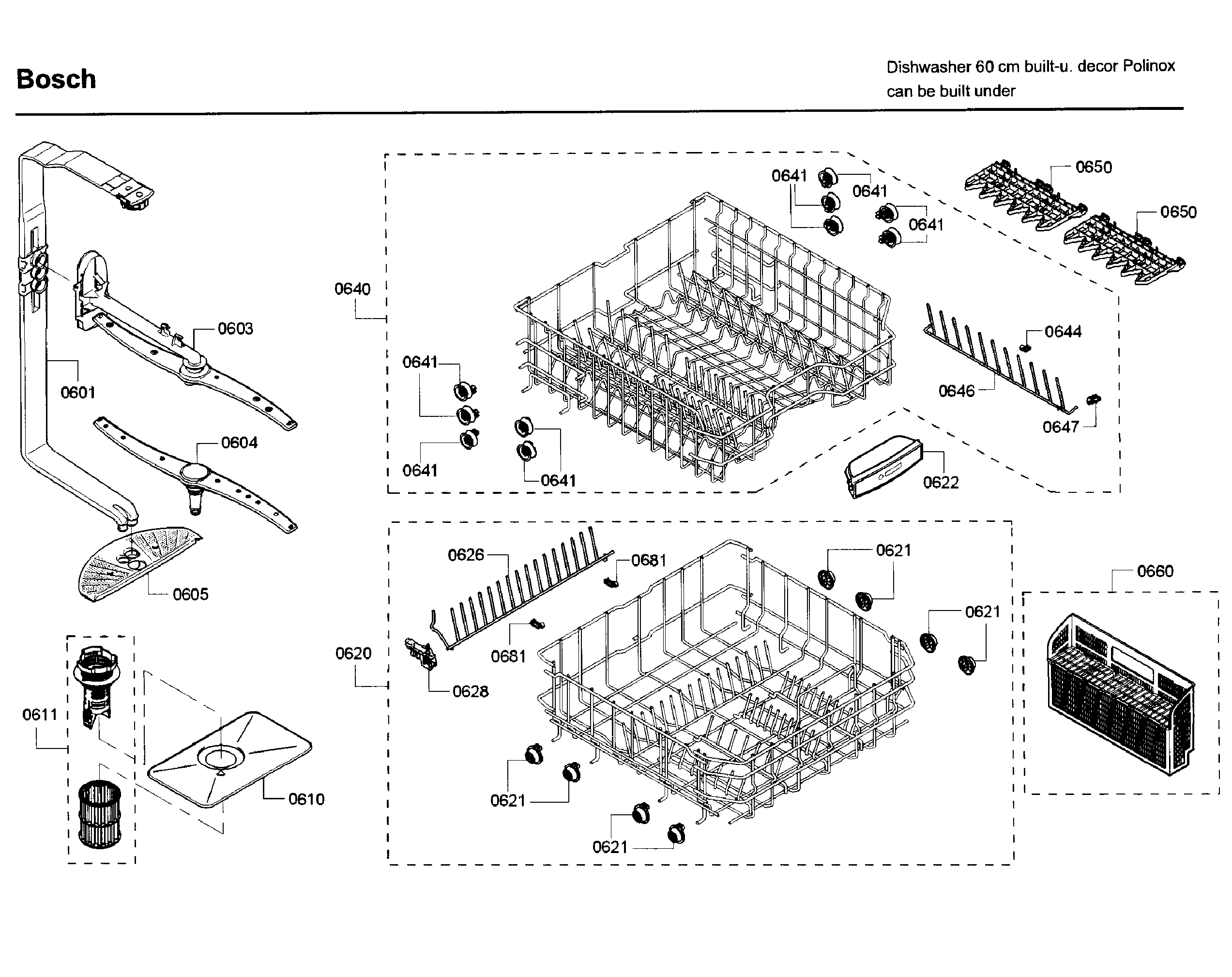 Bosch SHE3AR75UC/22 rack diagram