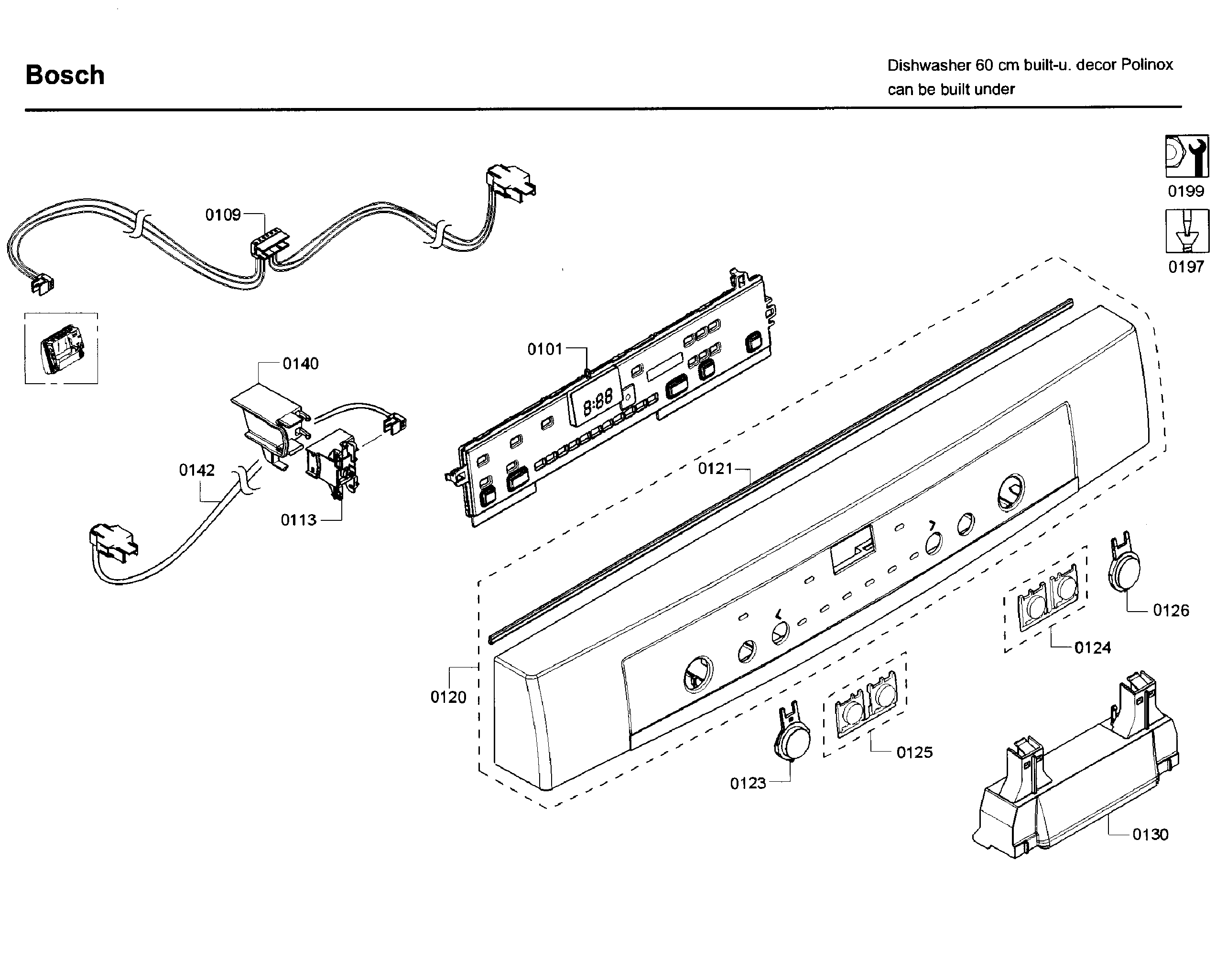Bosch SHE3AR76UC/22 control panel diagram