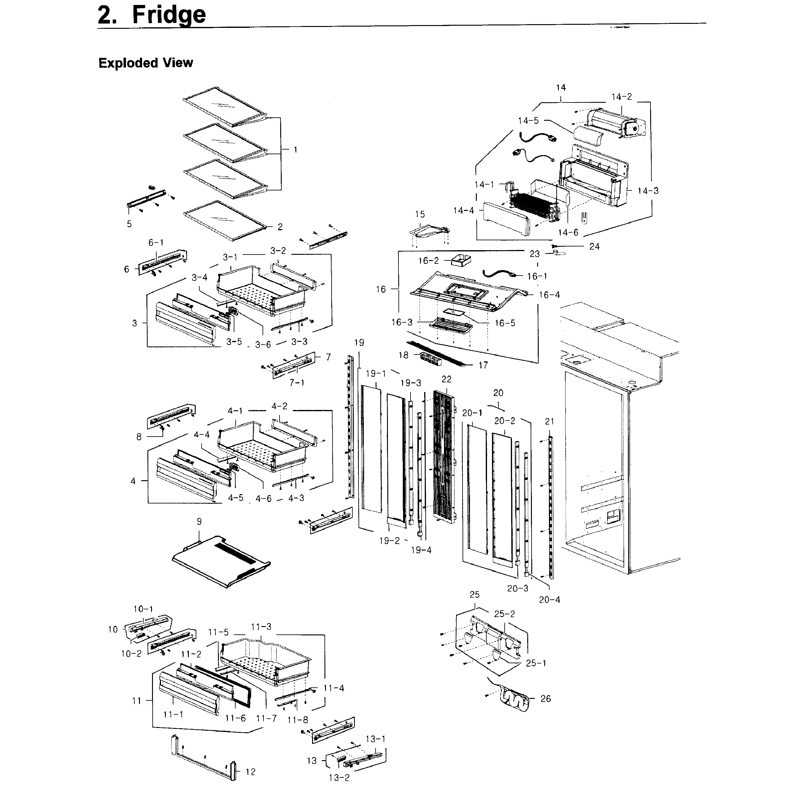 Samsung RS27FDBTNSR/AA-00 fridge diagram