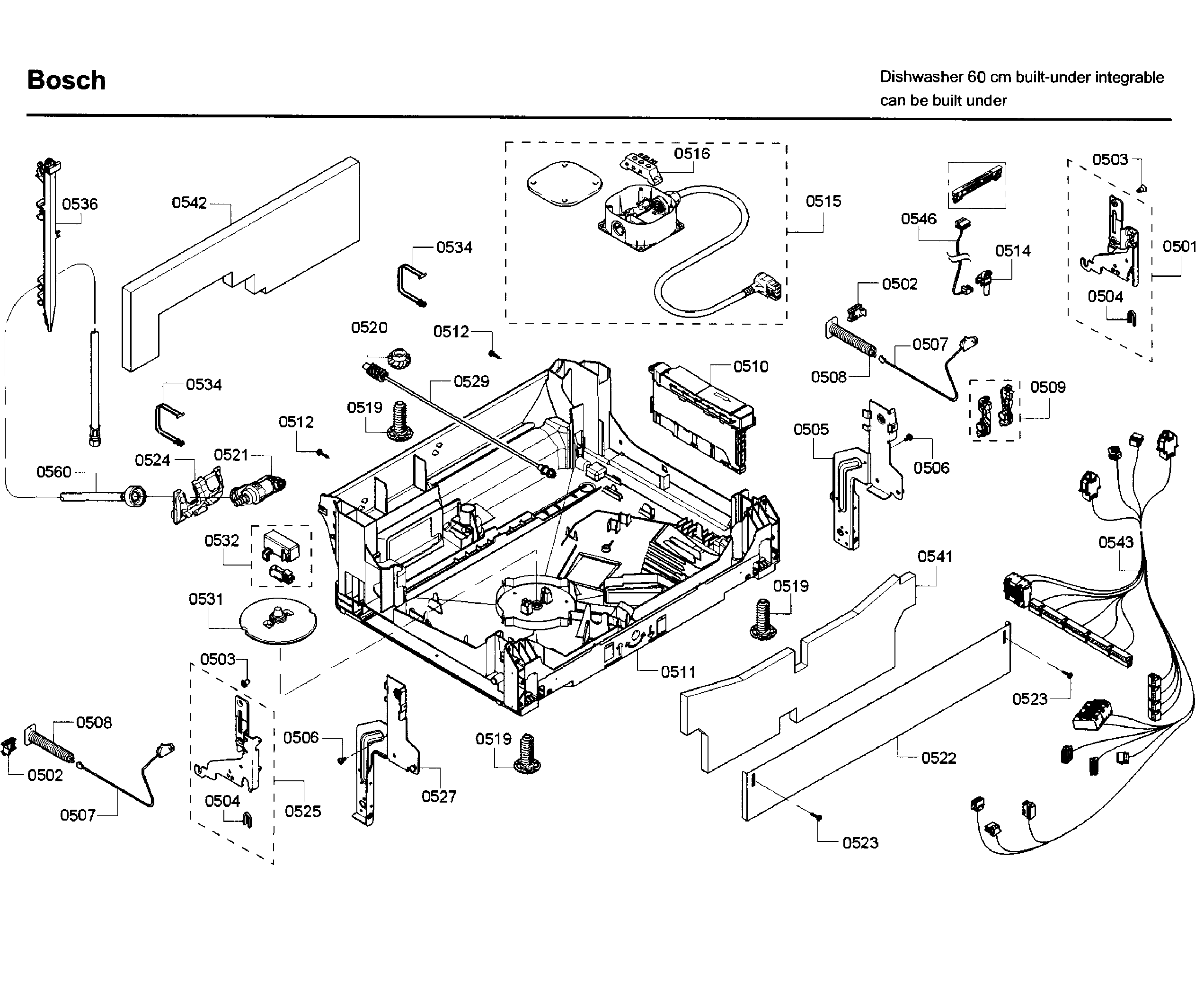 Bosch SHX65T55UC/09 base diagram