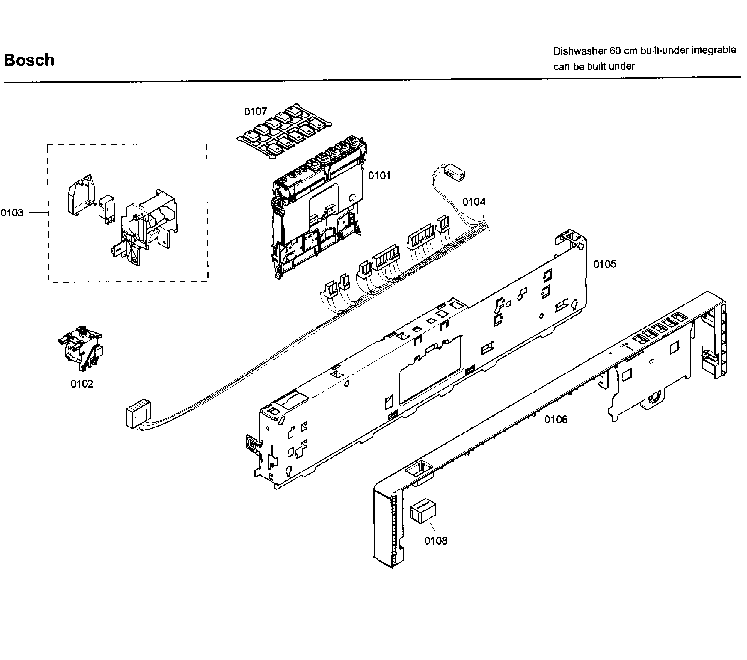 Bosch SHX46A05UC/46 control panel diagram