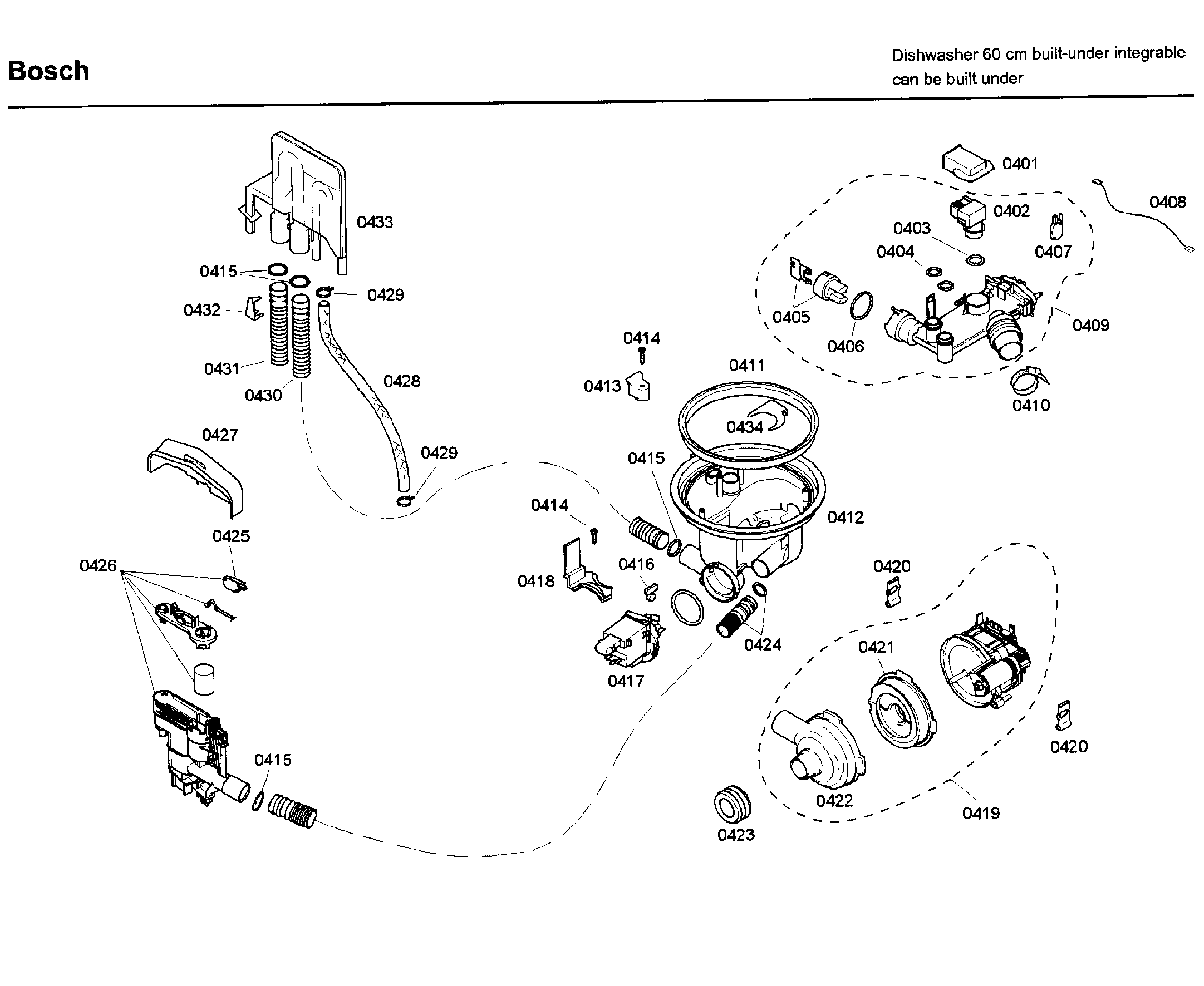 Bosch SHX46A05UC/46 pump diagram
