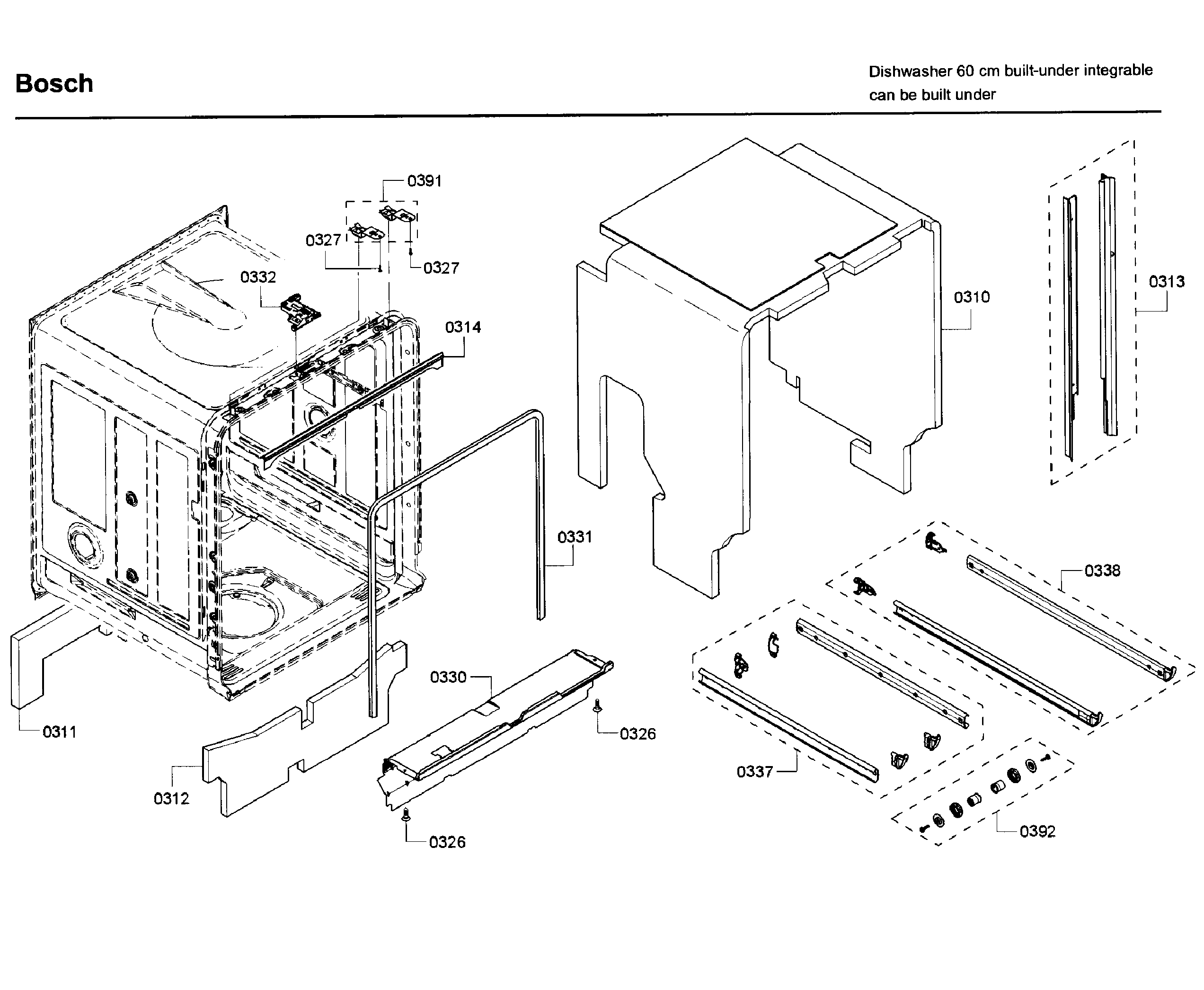 Bosch SHP65T56UC/02 frame diagram