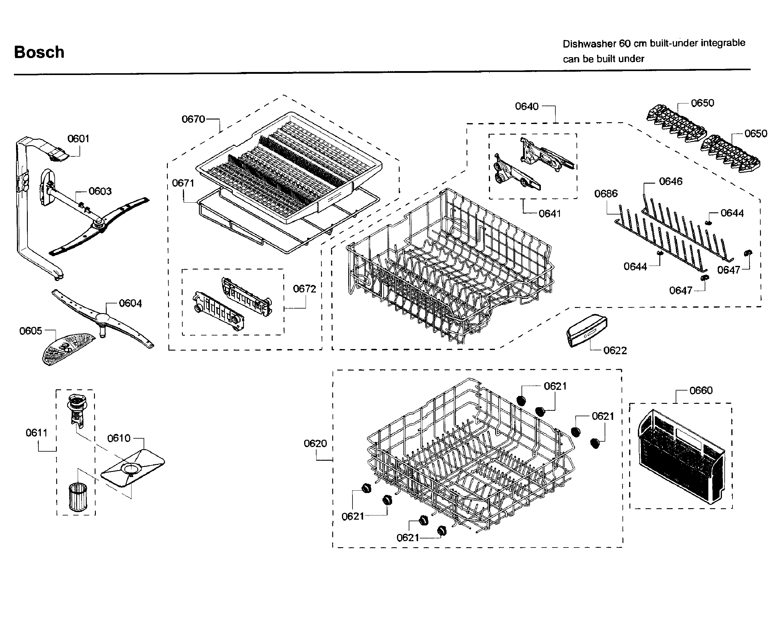 Bosch SHP65T56UC/02 rack diagram