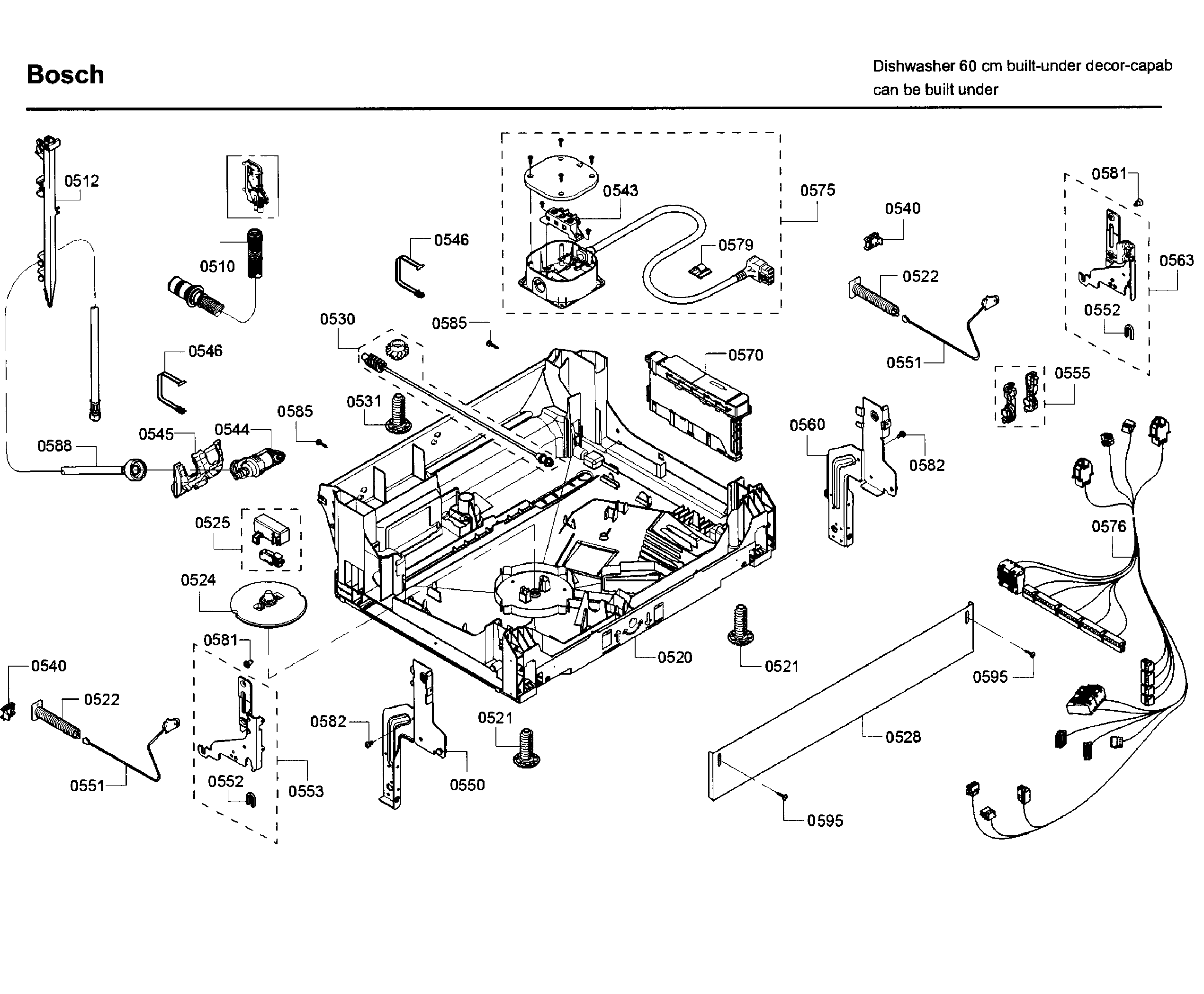 Bosch SHE65T55UC/09 base diagram