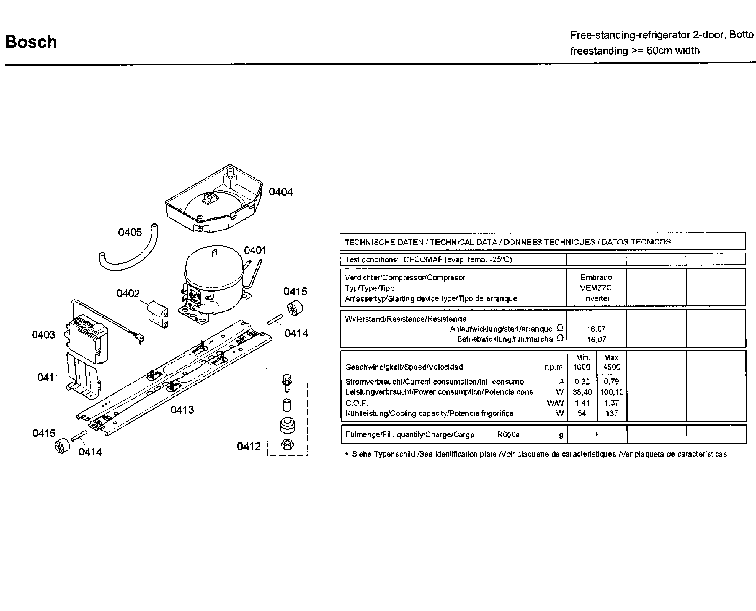 Bosch B10CB80NVW/03 compressor diagram
