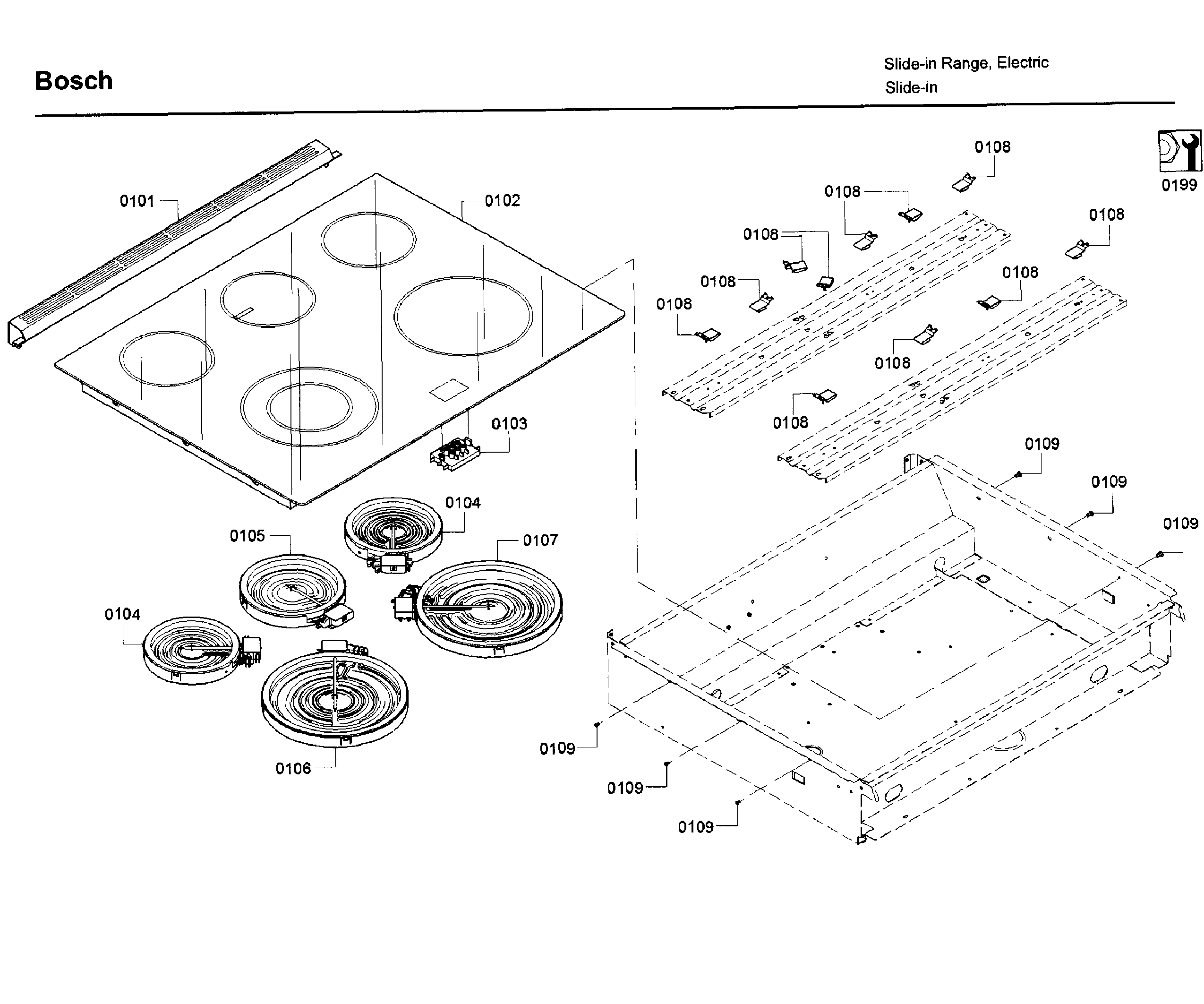 Bosch HEI8054U/07 cooktop diagram