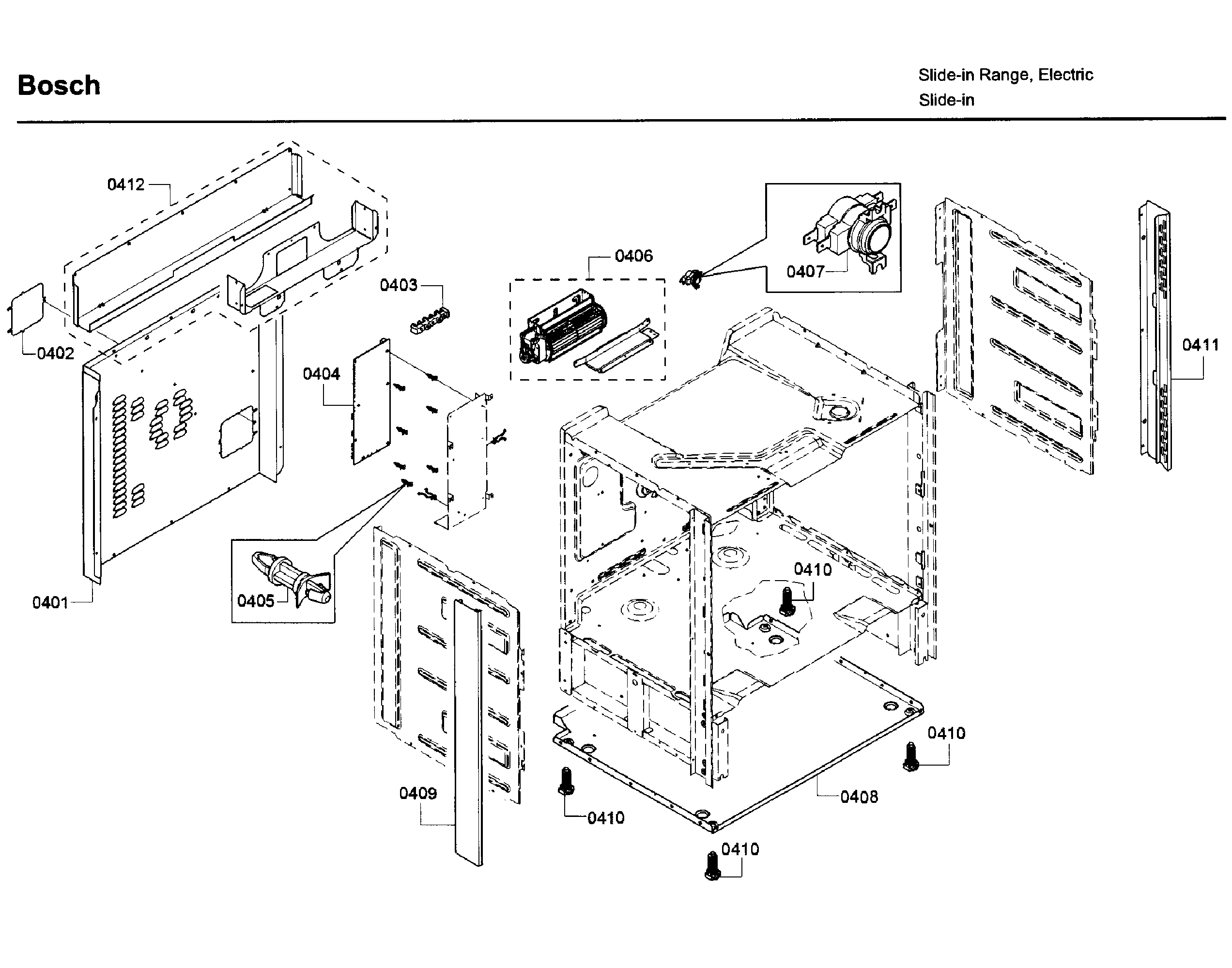 Bosch HEI8054U/07 frame diagram