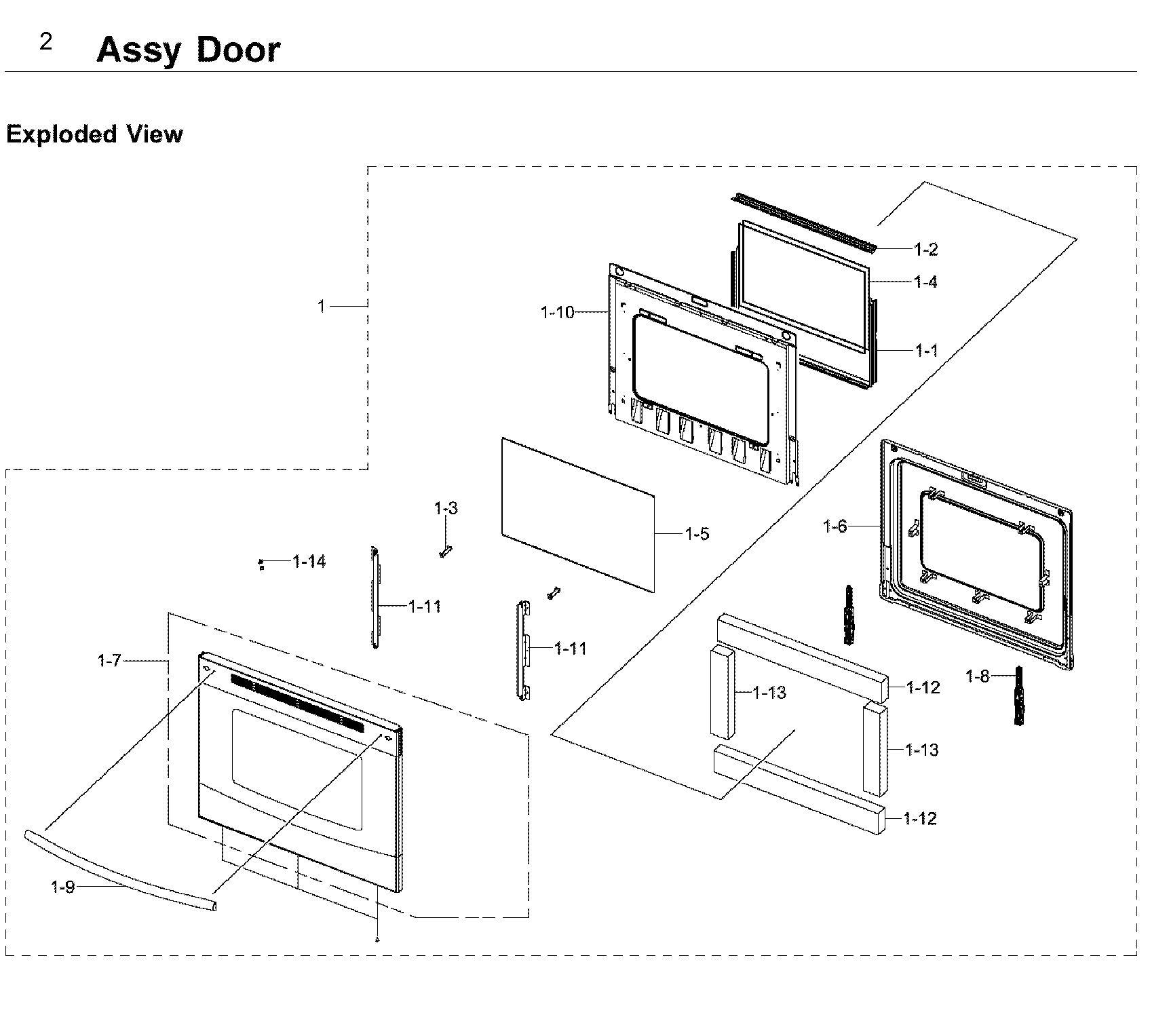 Samsung NE59J3420SW/AA-07 door diagram