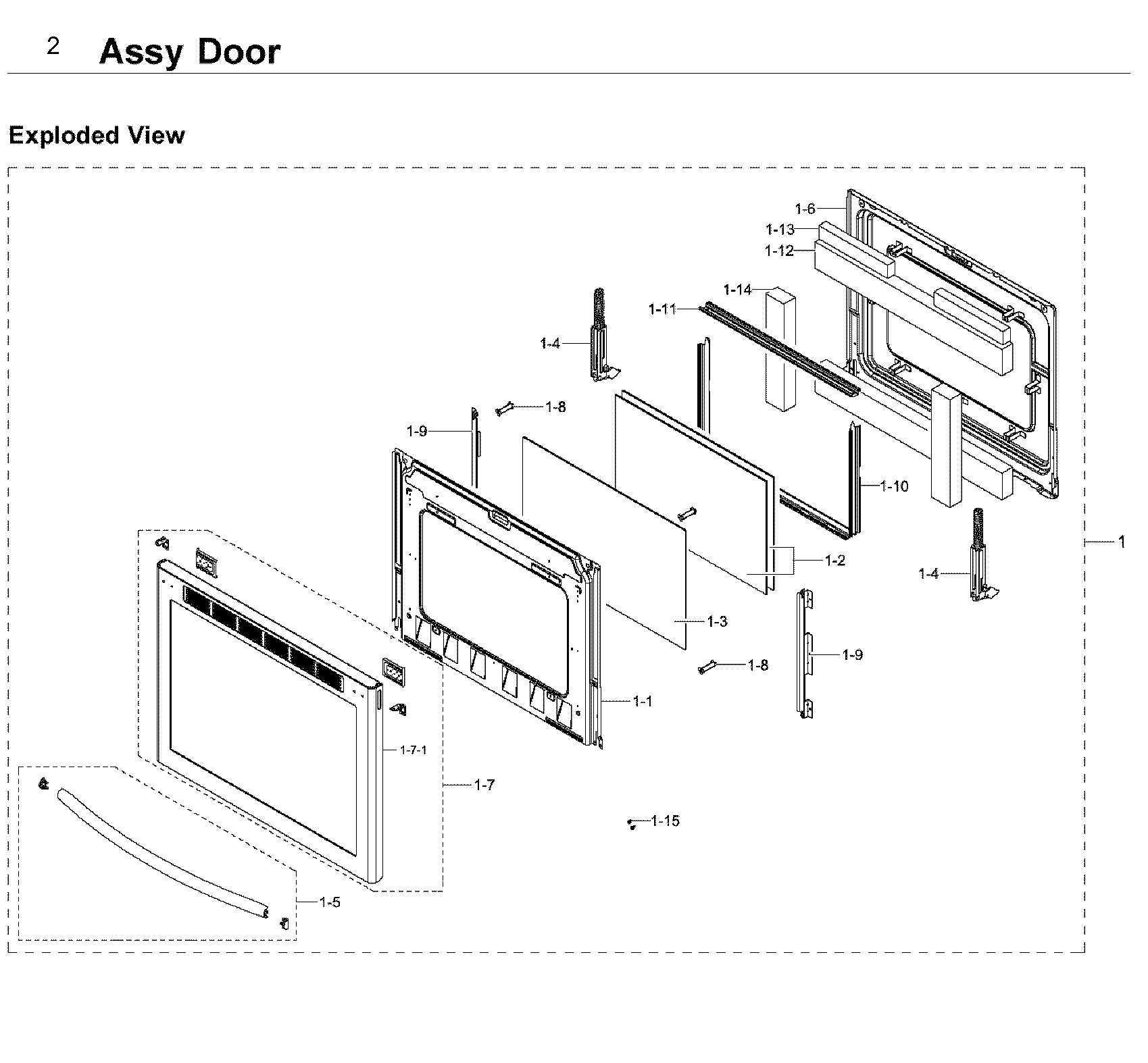 Samsung NE58K9500SG/AA-01 door diagram