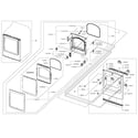 Samsung DV45H7000EW/A2-02 frame front & door diagram