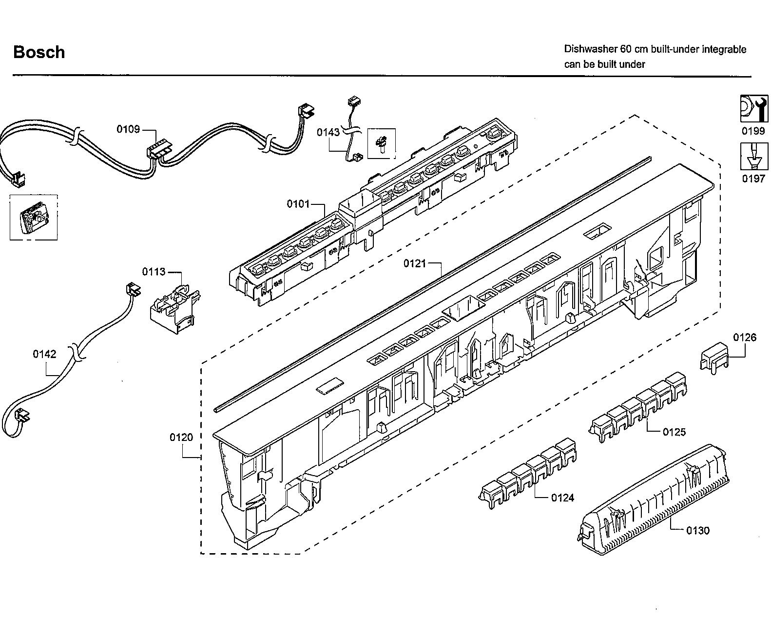 Bosch SHP65T55UC/09 control panel diagram