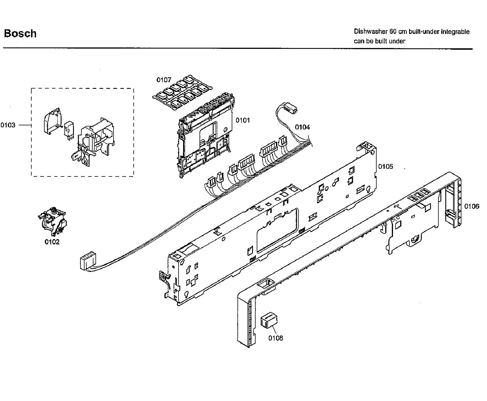 Bosch SHX33A05UC/36 control panel diagram
